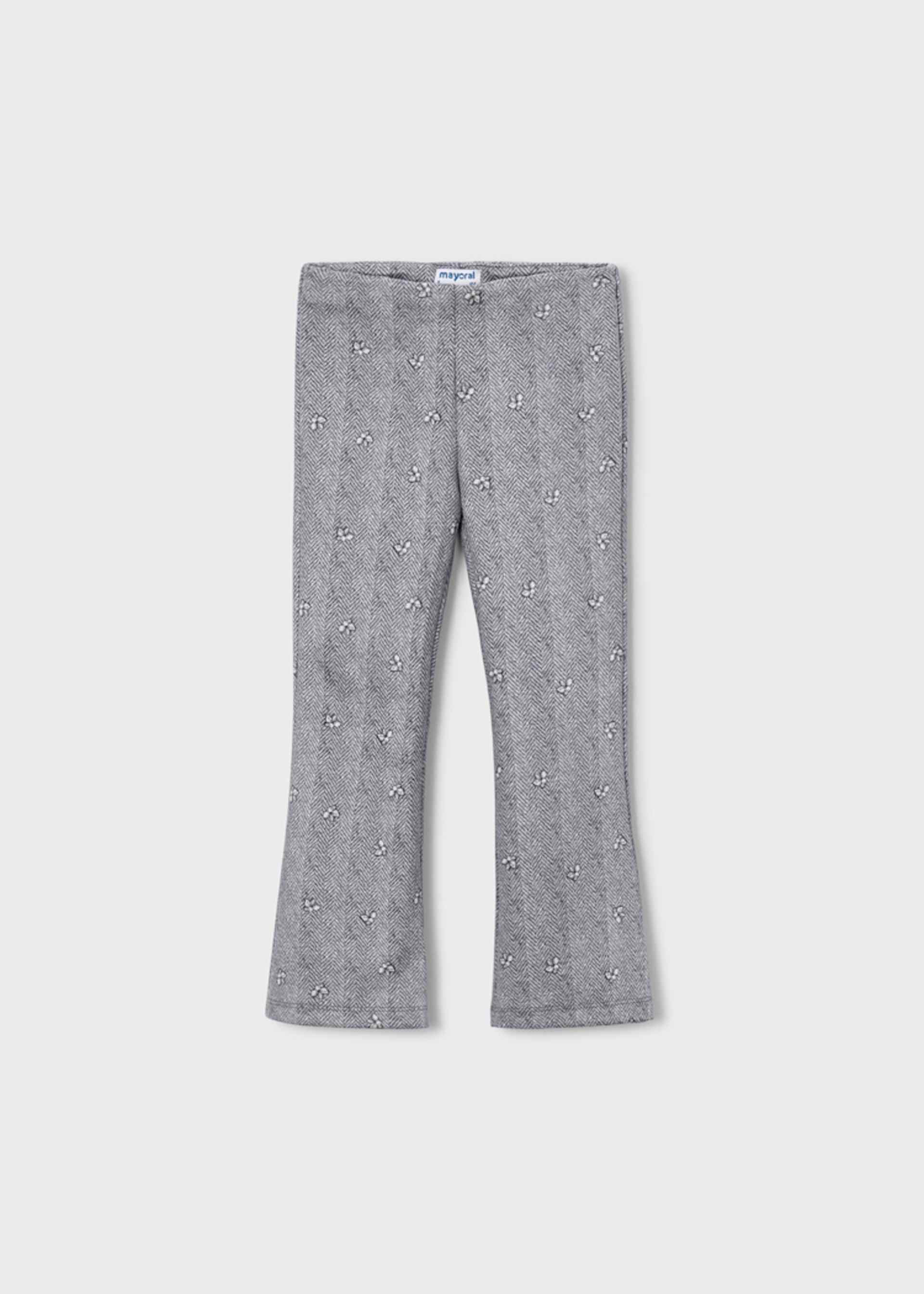 Girls' suede-effect flared leggings Girls' suede-effect flared leggings
