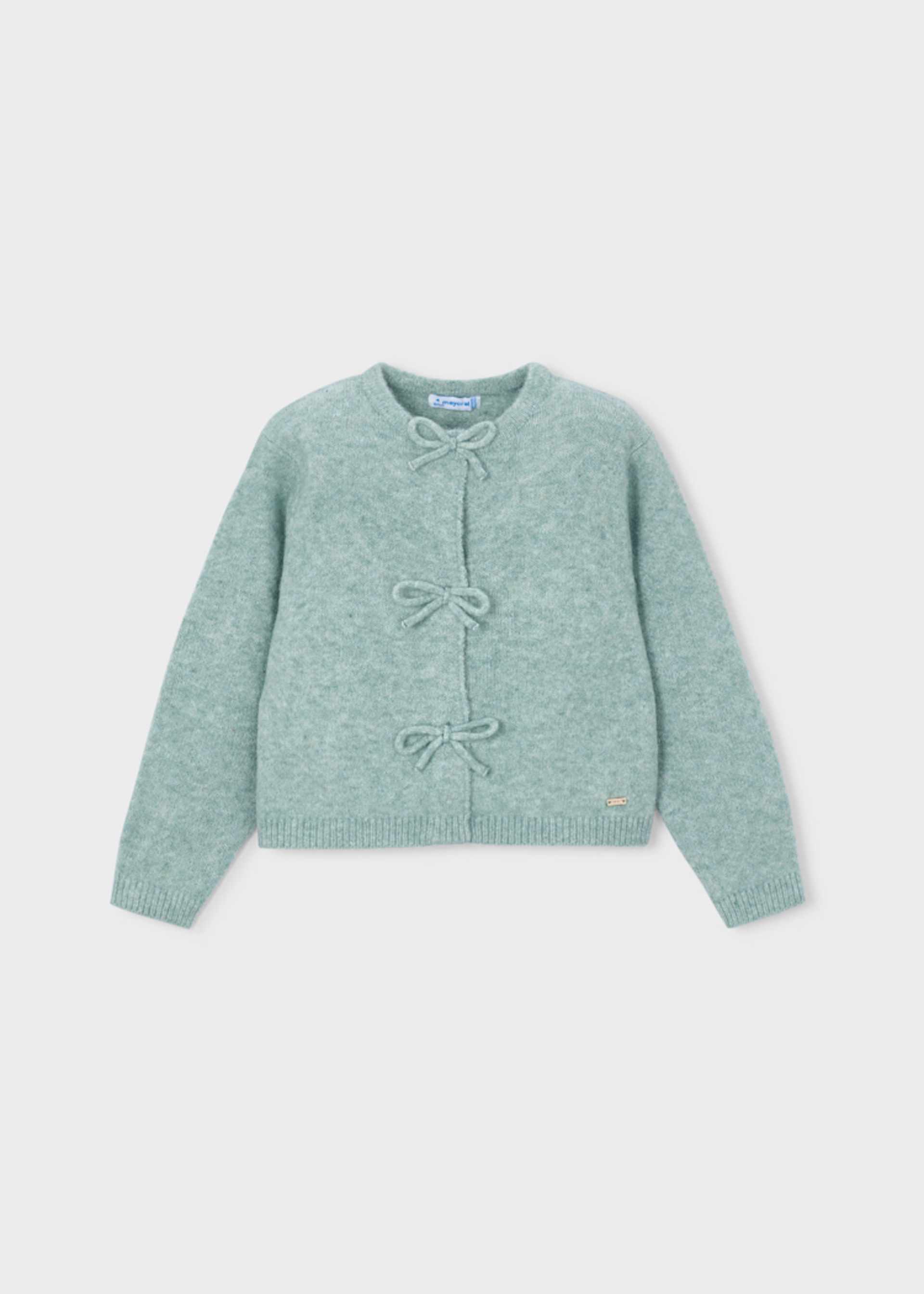 Girl Knit Cardigan With Bows