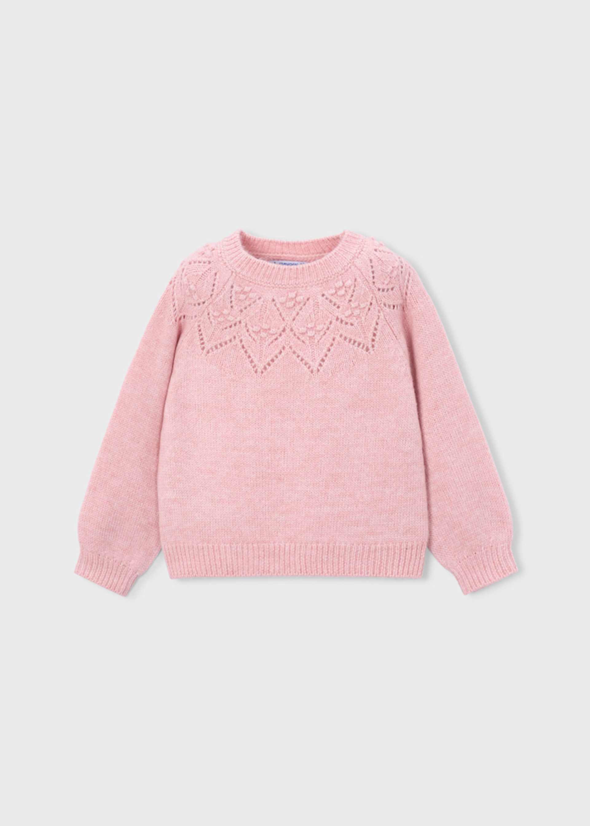 Pull ajouré fille