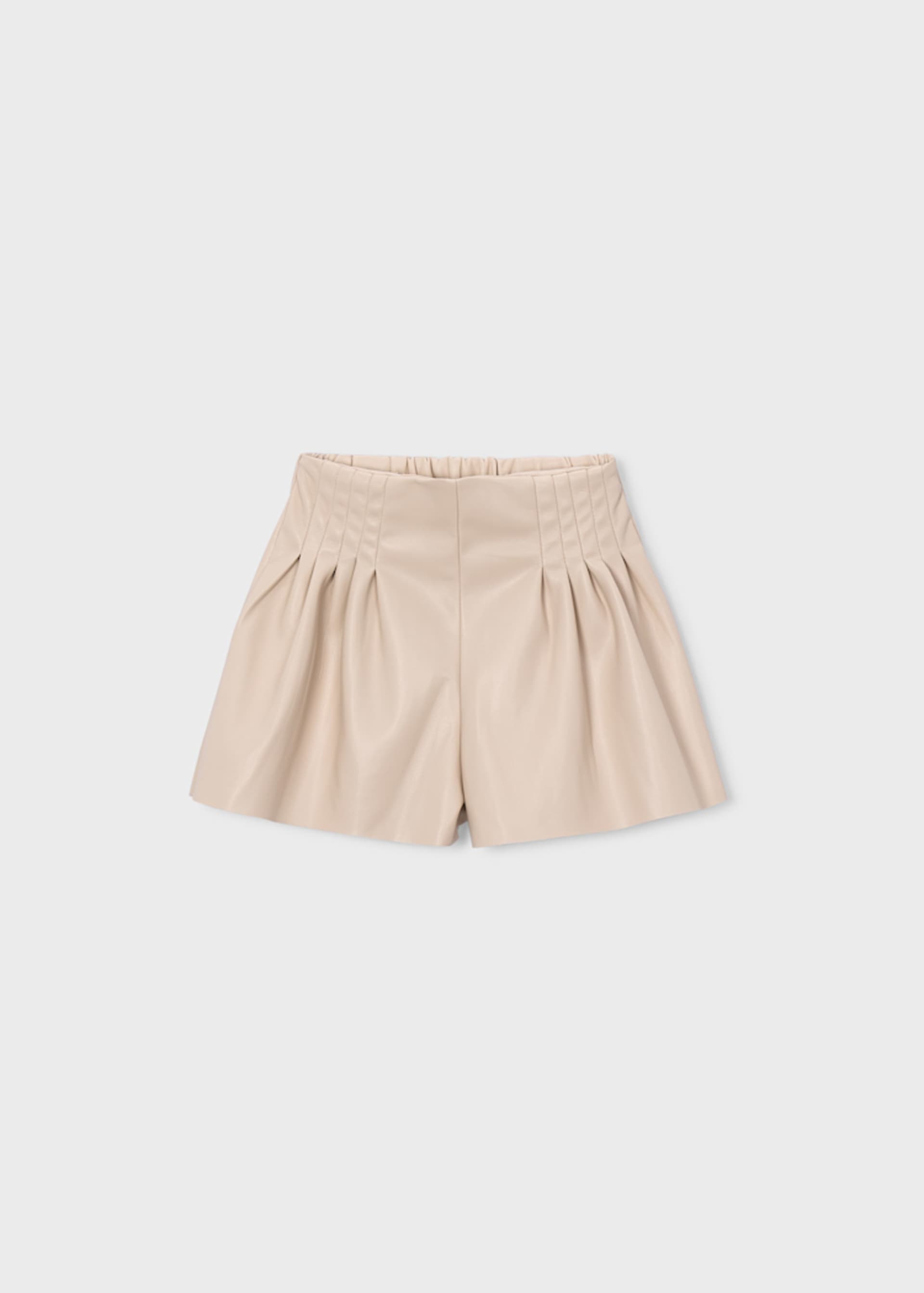 Bermuda en simili cuir fille