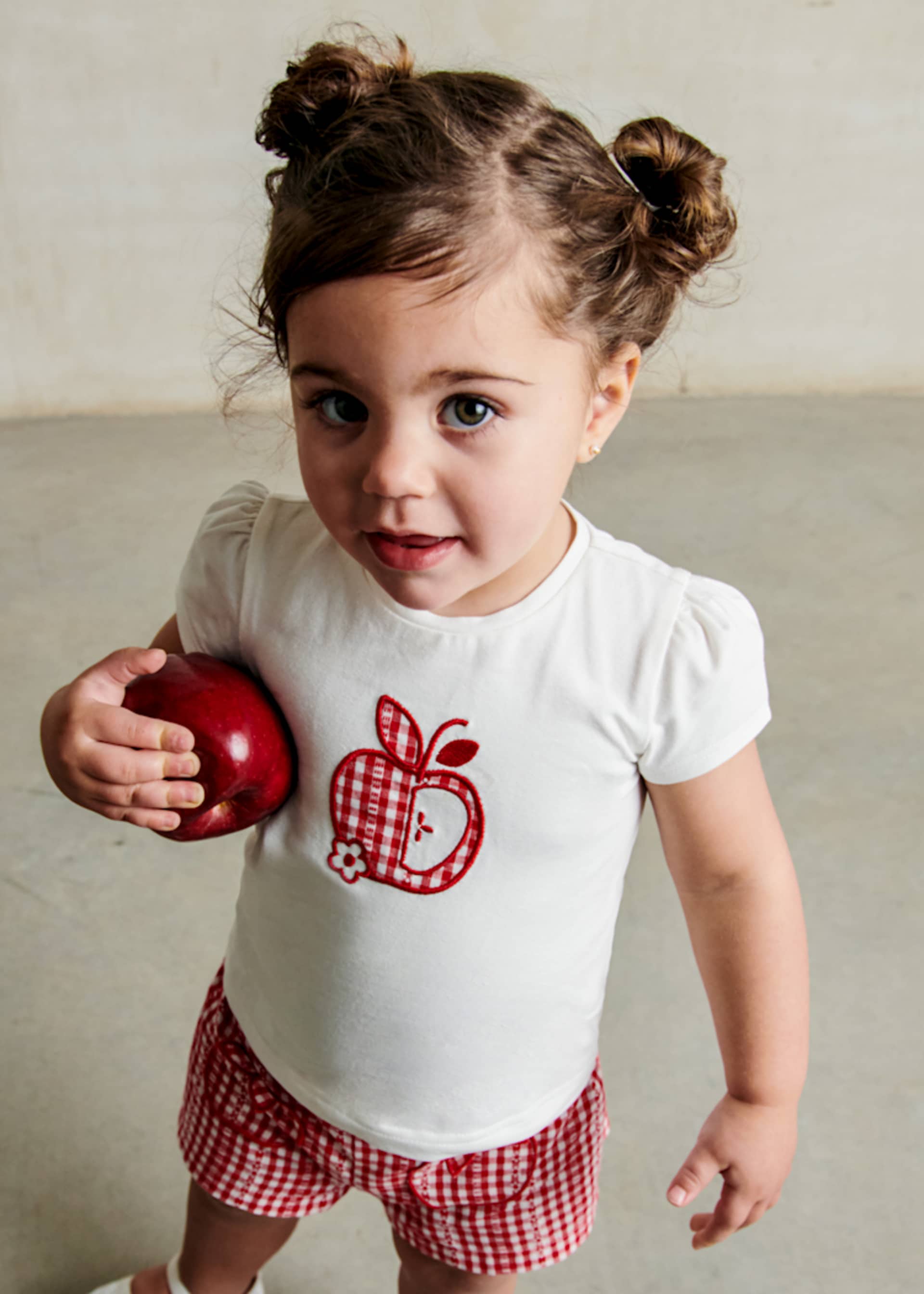 Baby apple print T-shirt
