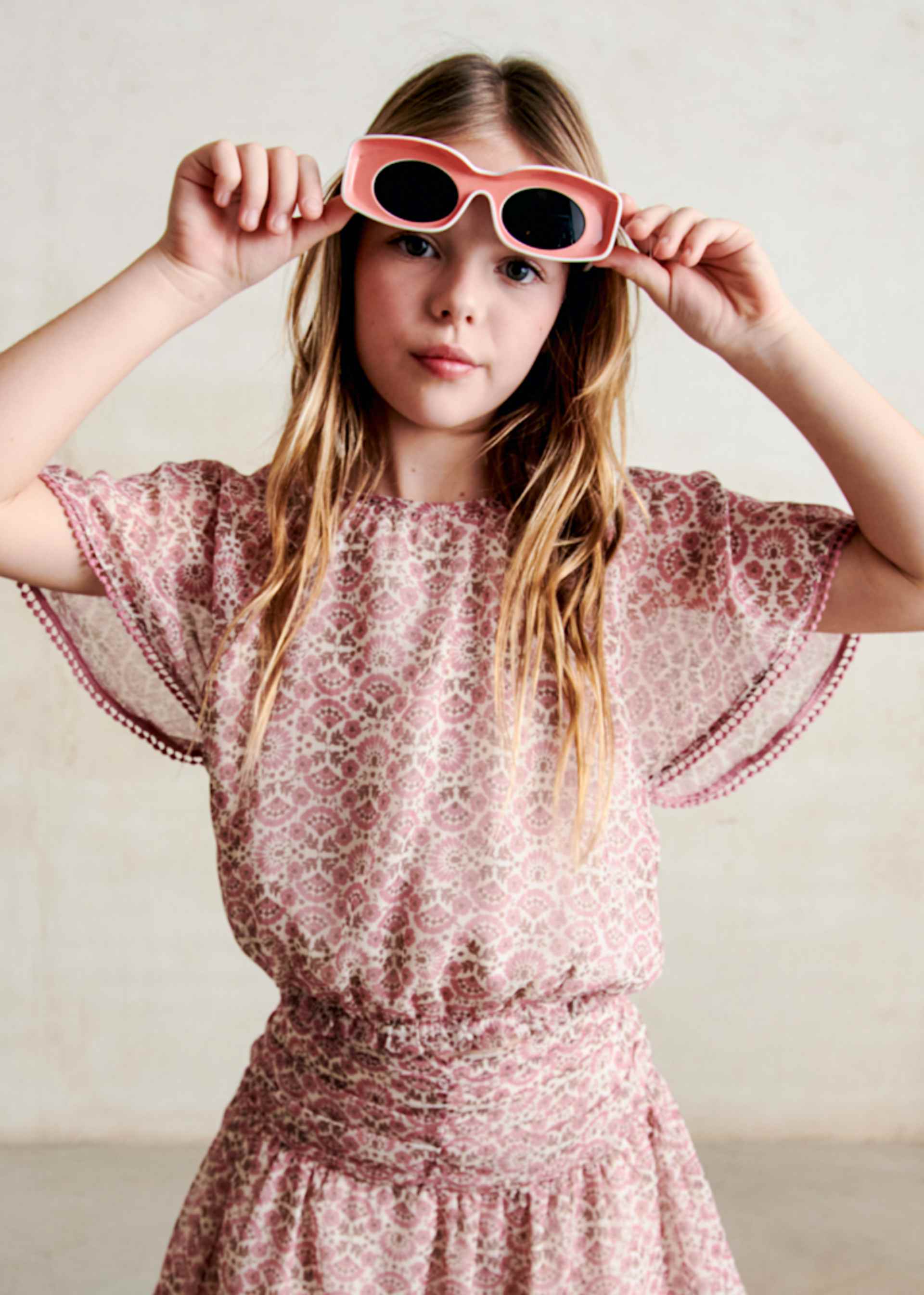 Chiffonbluse gemustert Teenager Mädchen