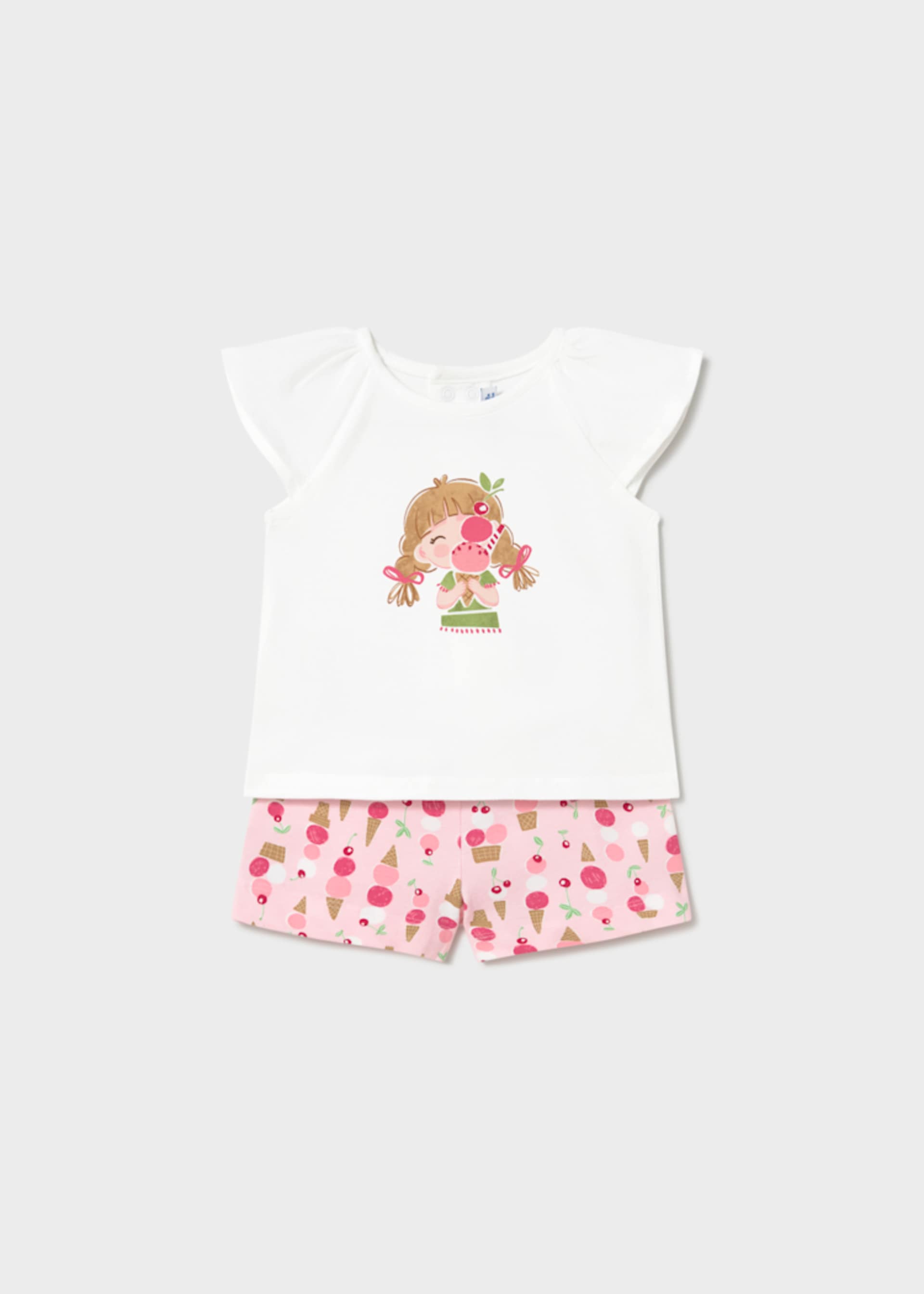 Baby ice cream Bermuda shorts set