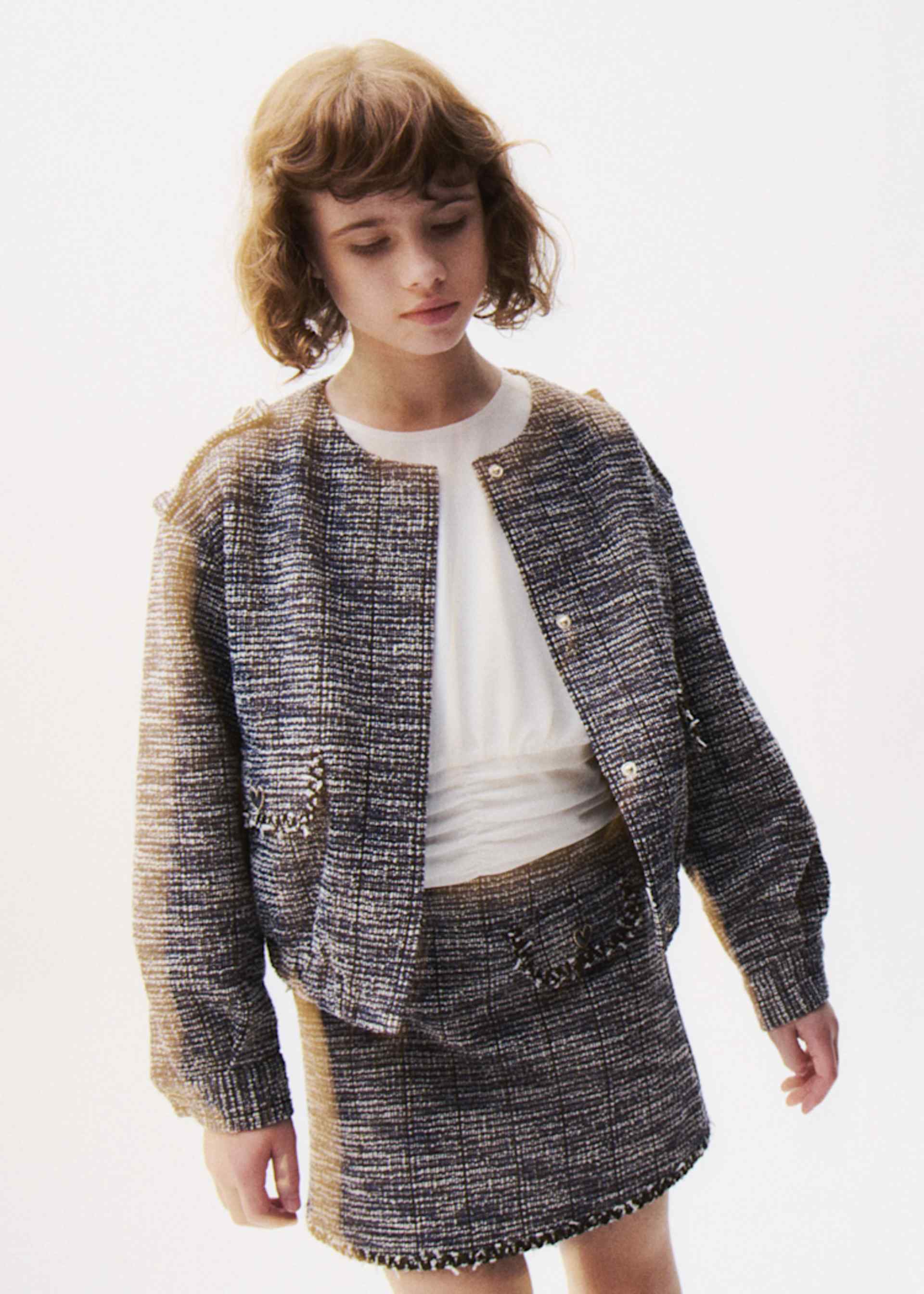 Gonna pantalone tweed ragazza Gonna pantalone tweed ragazza