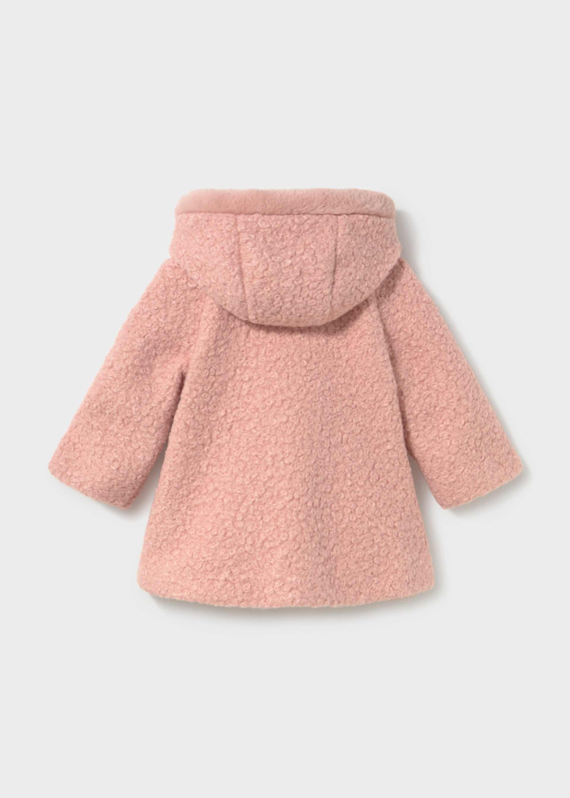 Baby textured hooded coat