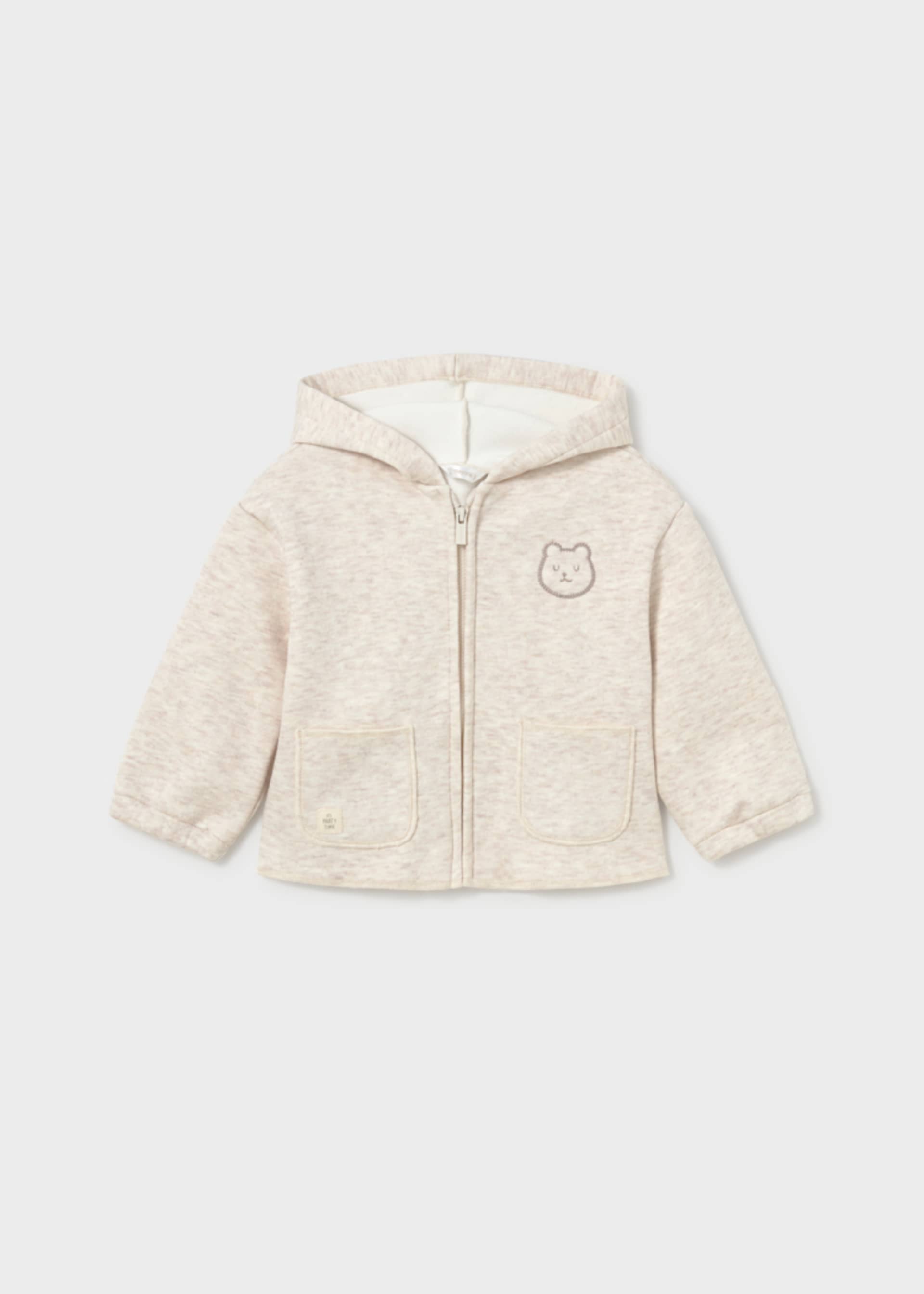 Baby zip-up hoodie with ears