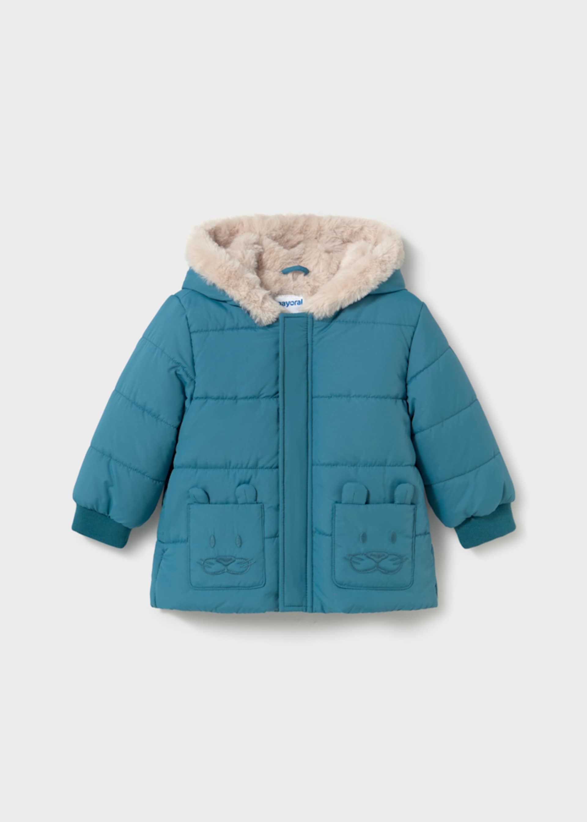 Chaquetón pelo bolsillos bebé Chaquetón pelo bolsillos bebé