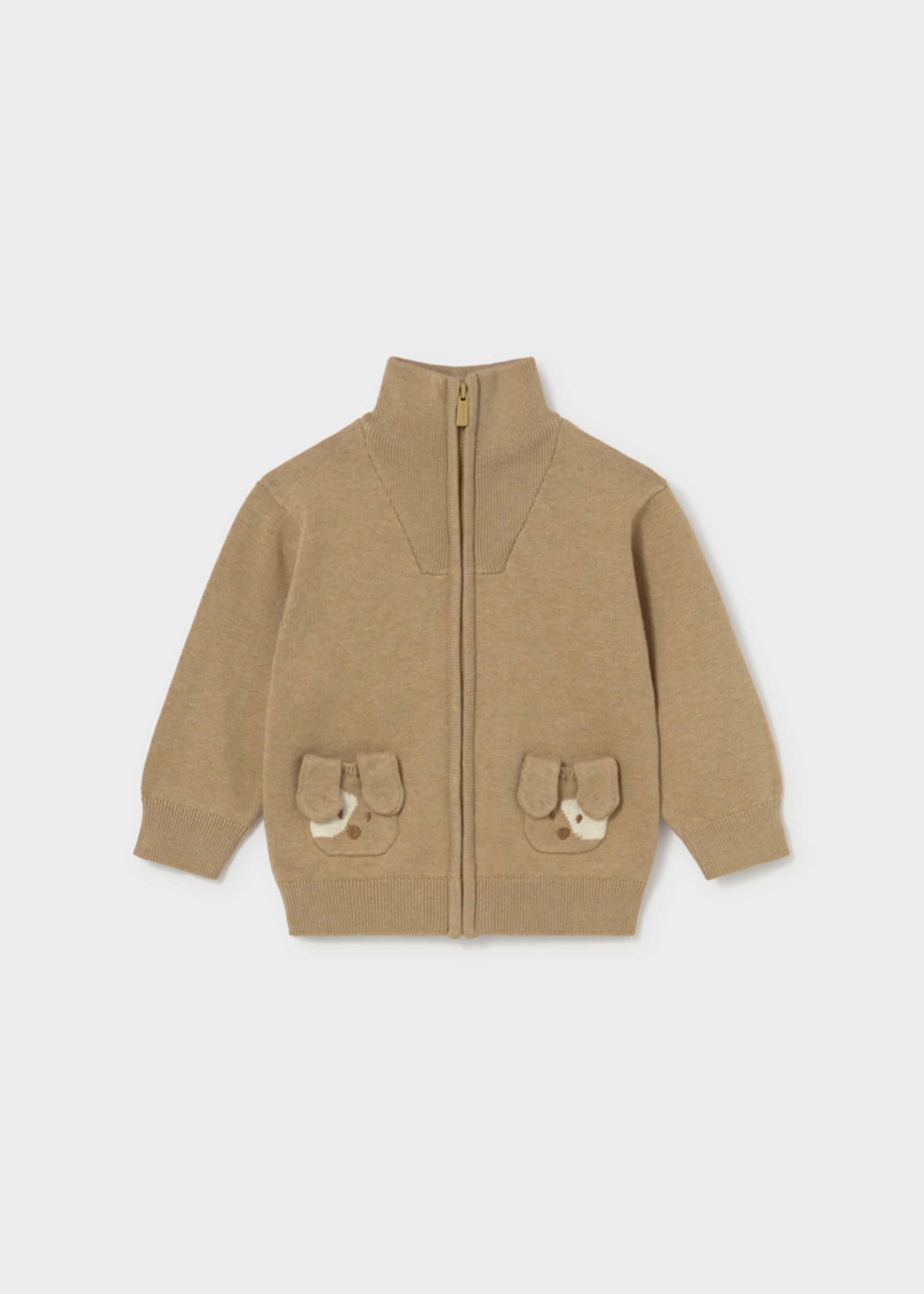 Sweat-Strickjacke Hündchen Baby
