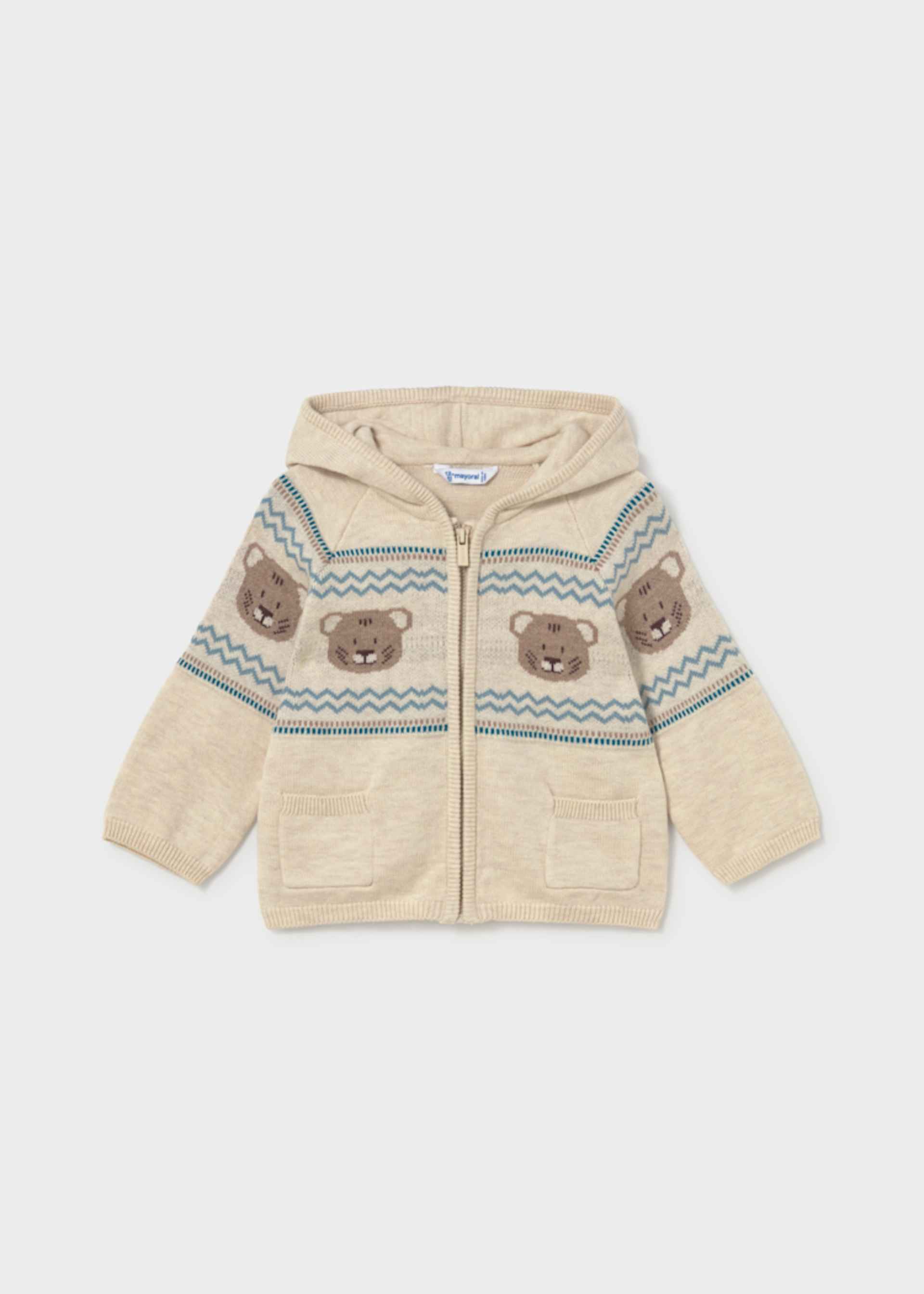 Veste zippée en tricot bébé