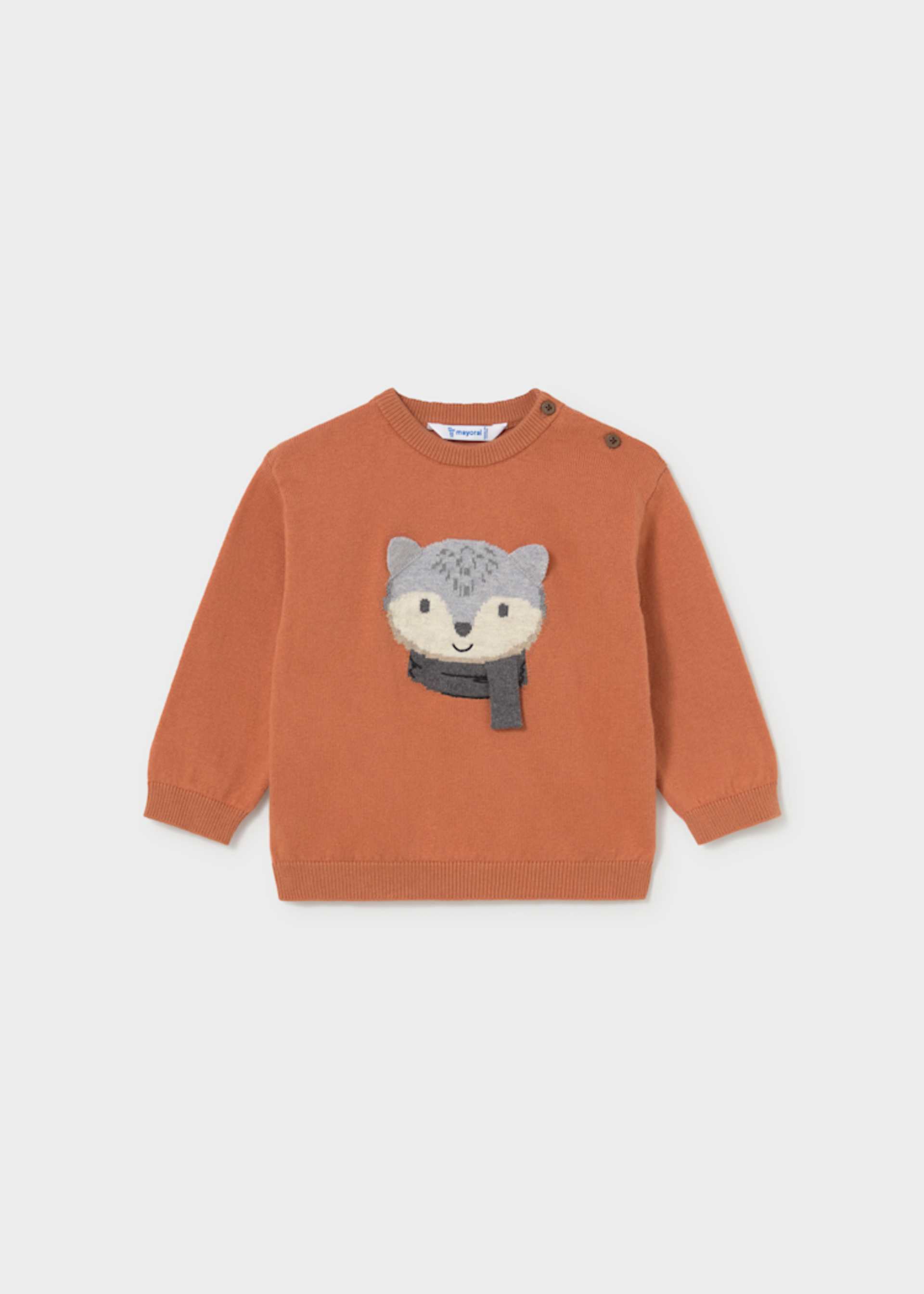 Suéter intarsia animalitos bebé