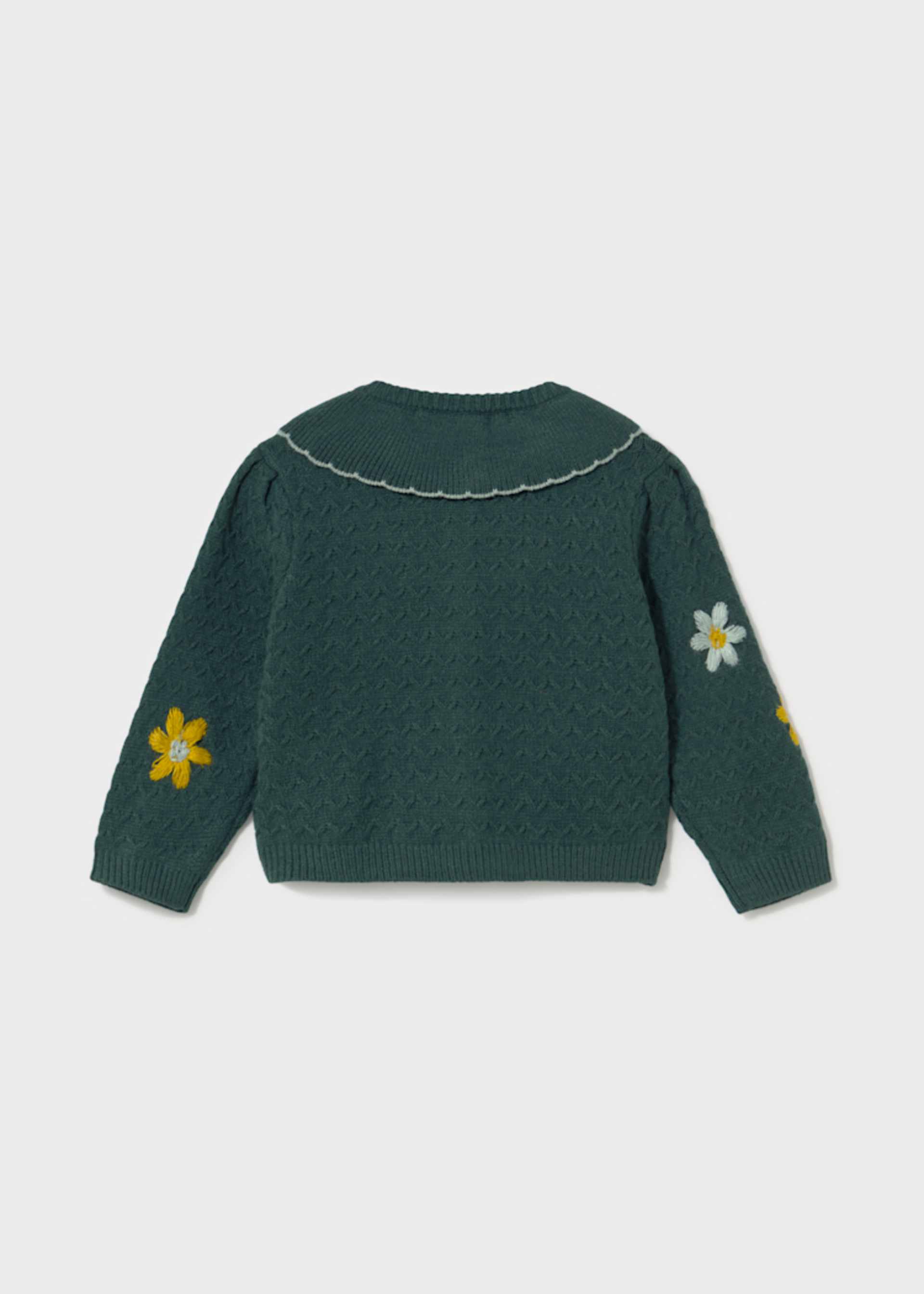 Baby flower-patterned knitted cardigan Baby flower-patterned knitted cardigan