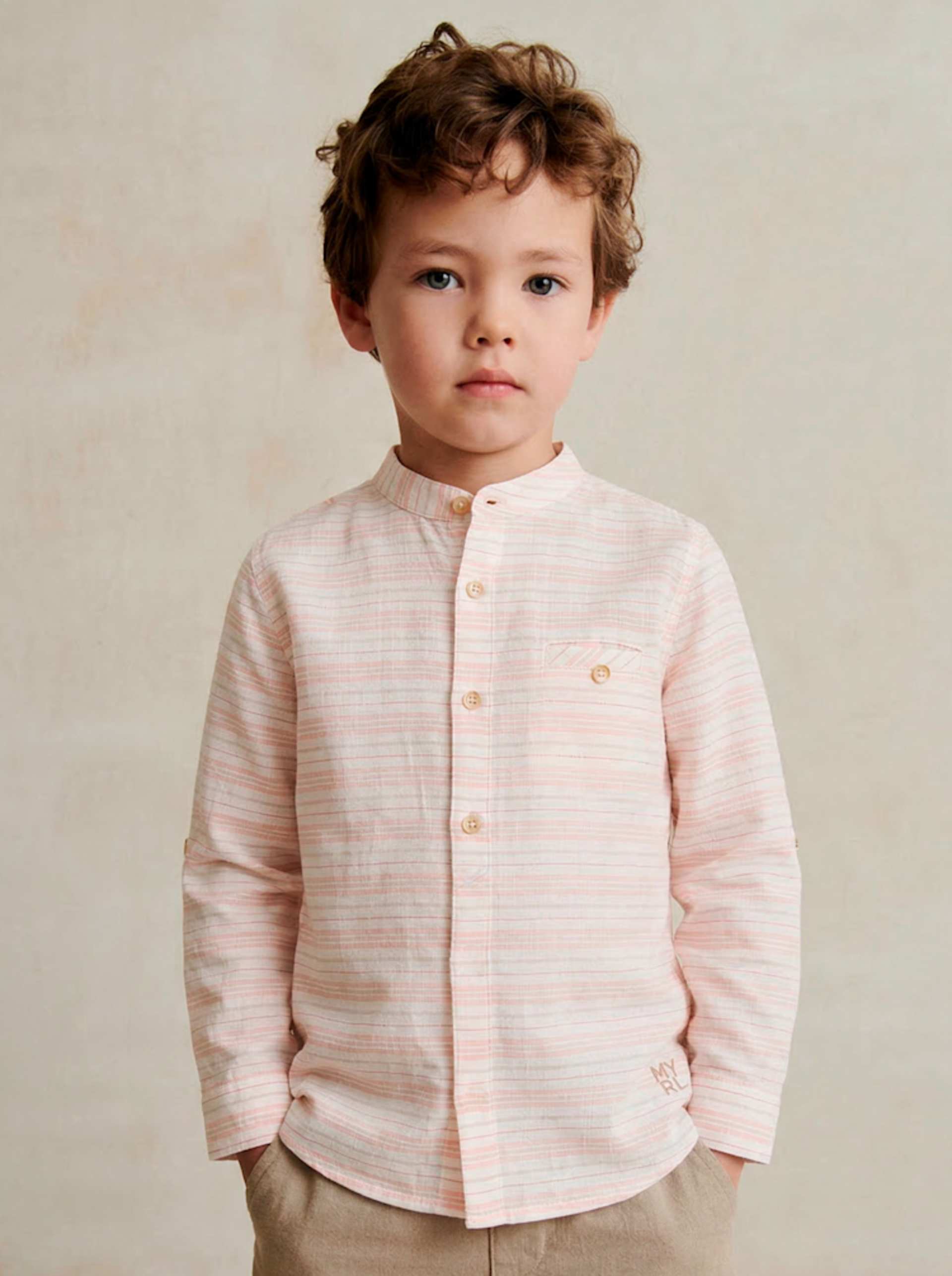 Camisa manga largas rayas niño