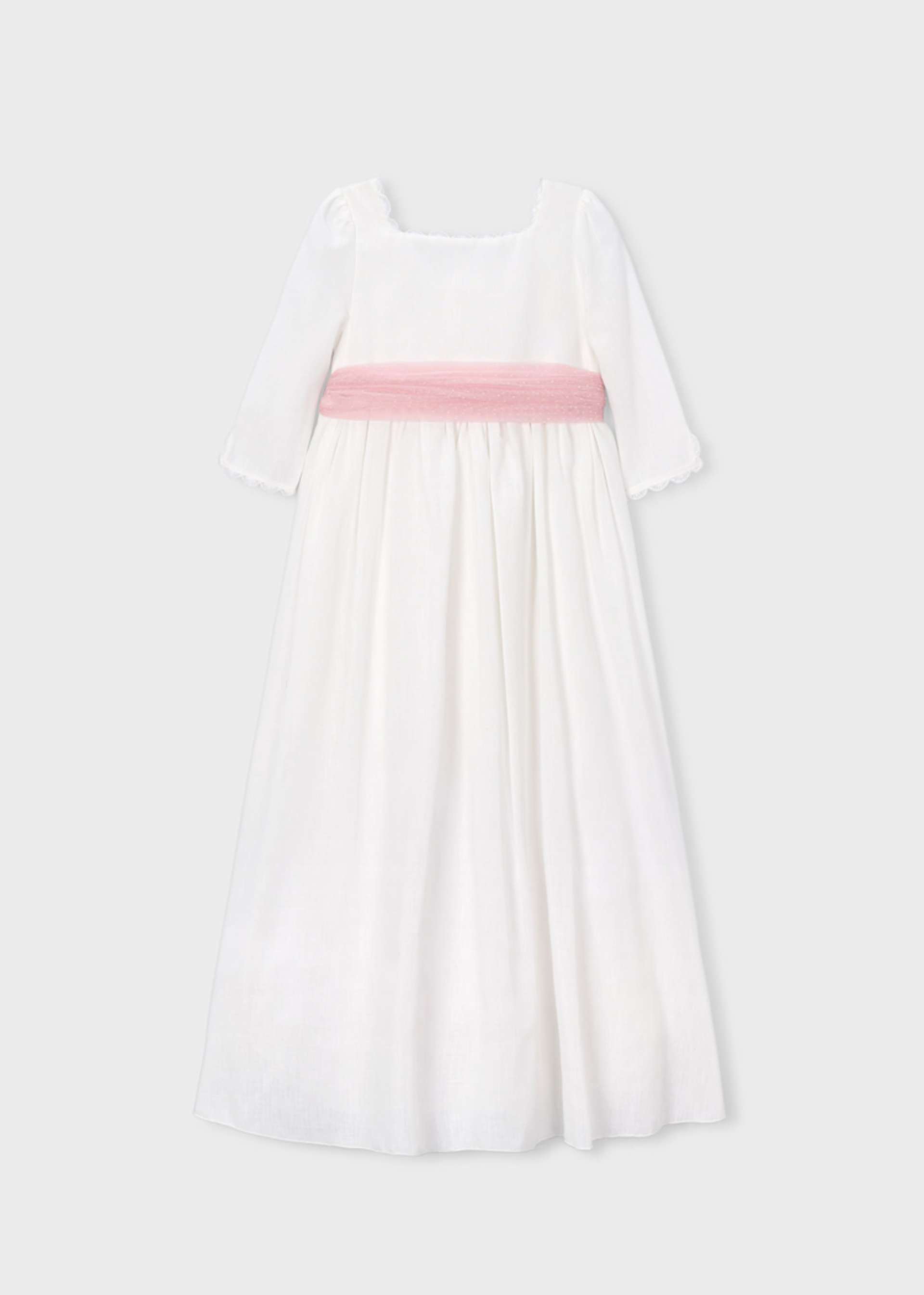 Vestido Comunión efecto rústico niña Vestido Comunión efecto rústico niña