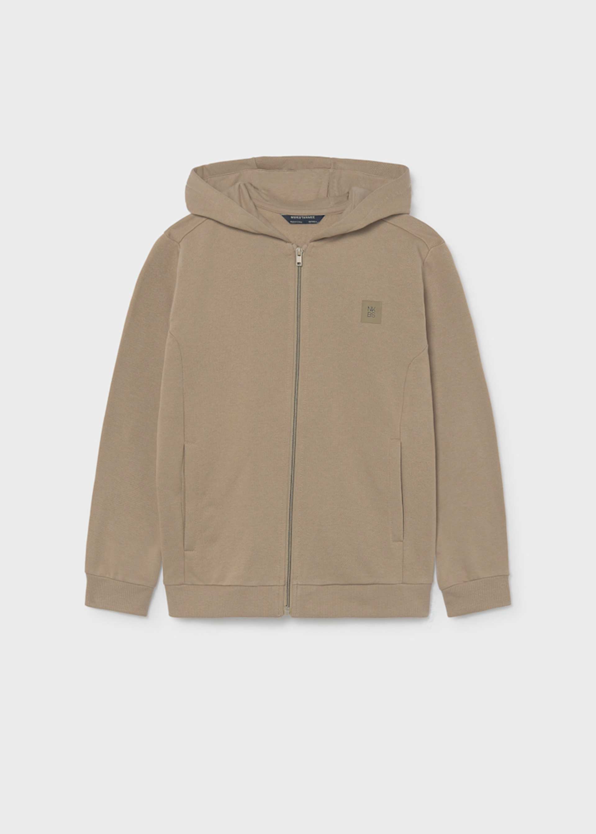 Basic boys' zip-up hoodie