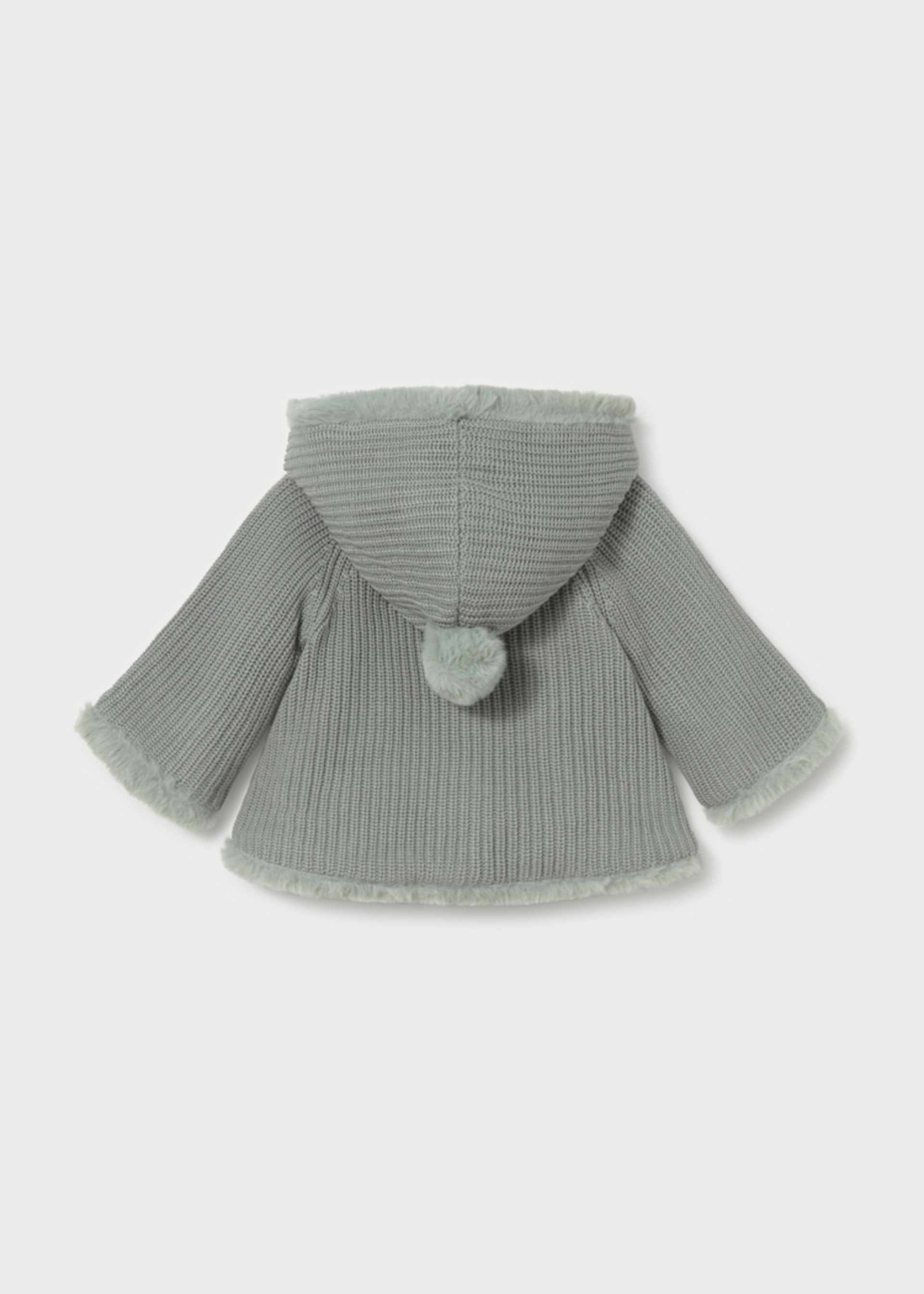 Newborn pom-pom cardigan