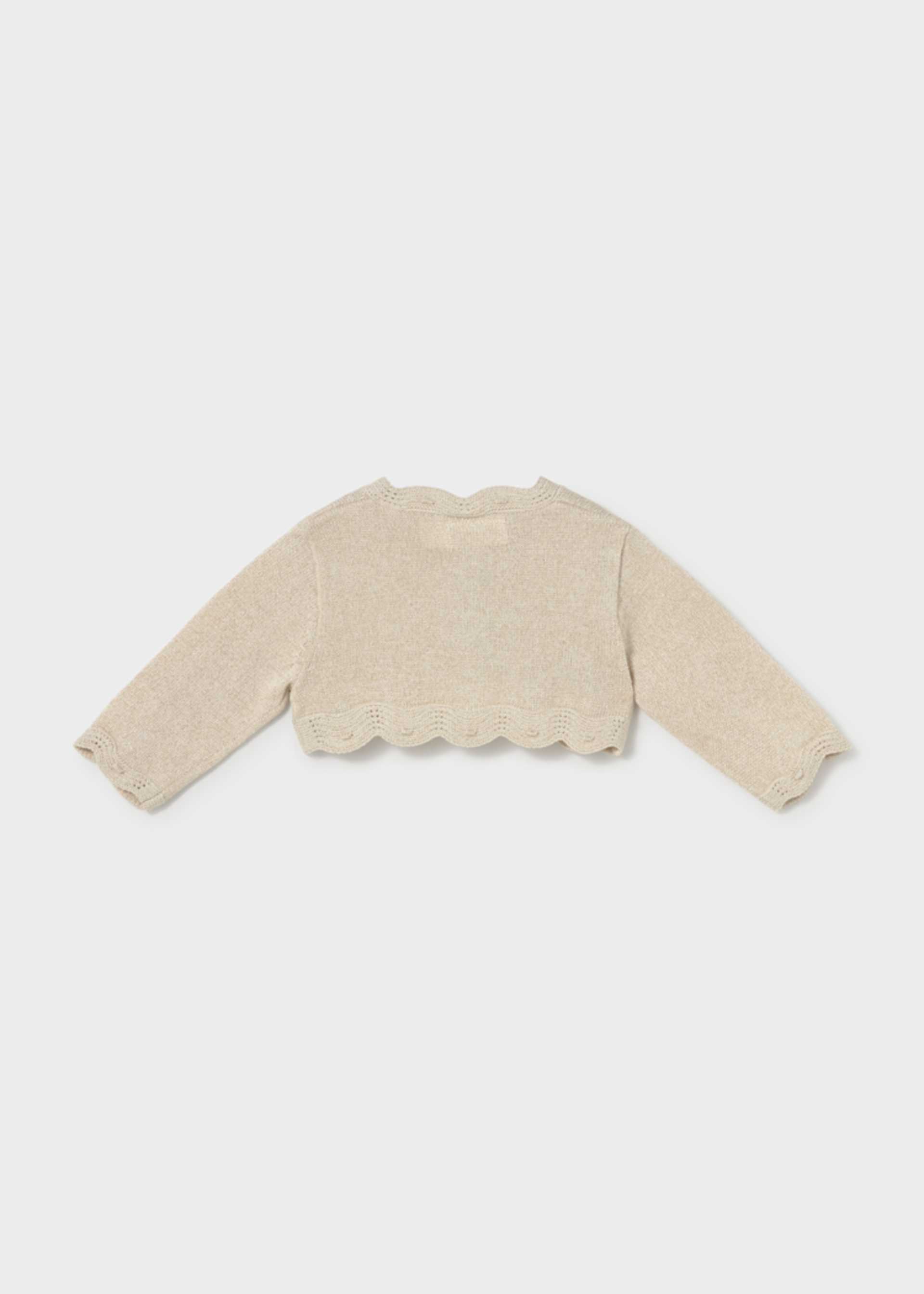Newborn wave-pattern knitted cardigan Newborn wave-pattern knitted cardigan