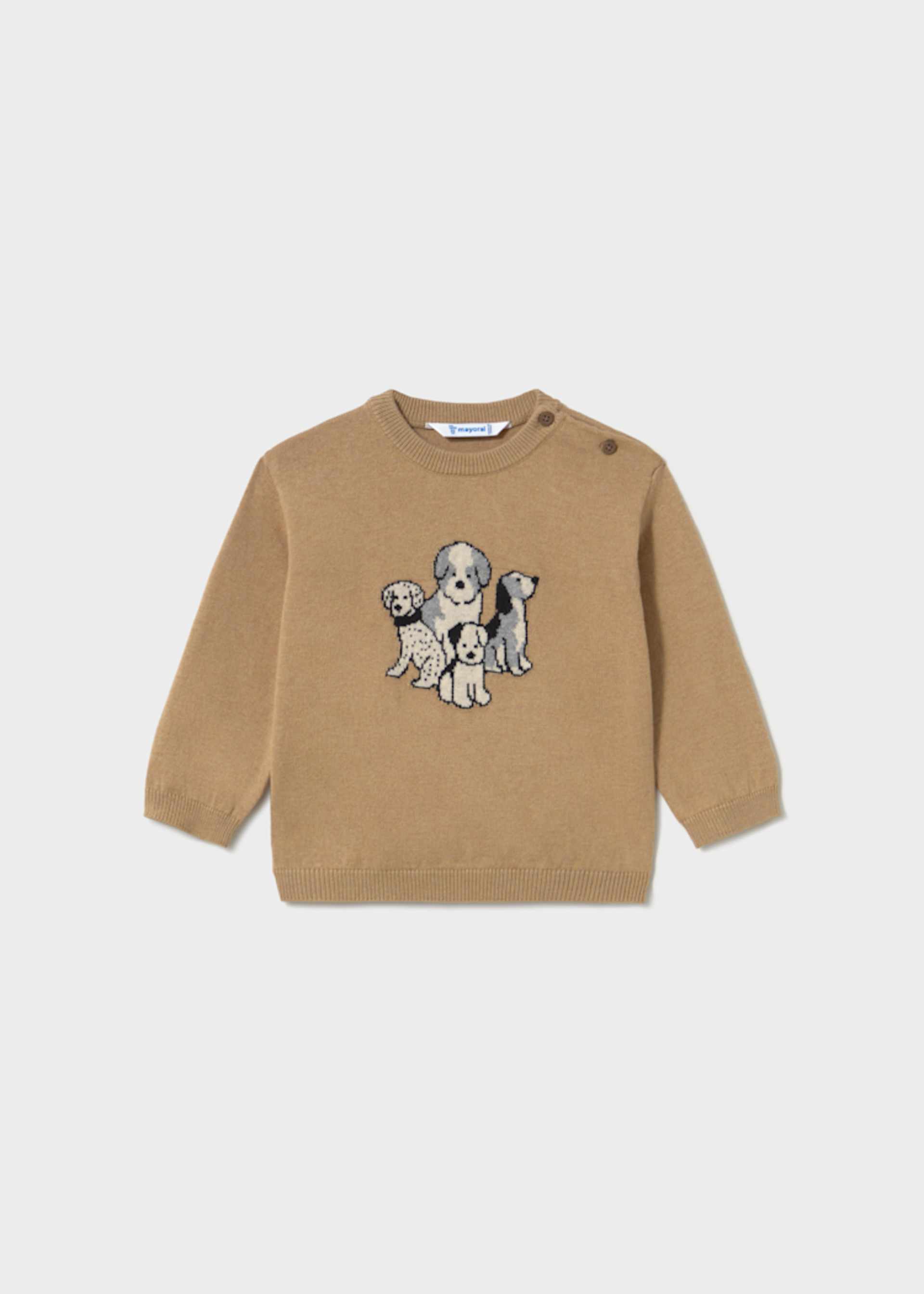 Baby animal intarsia jumper