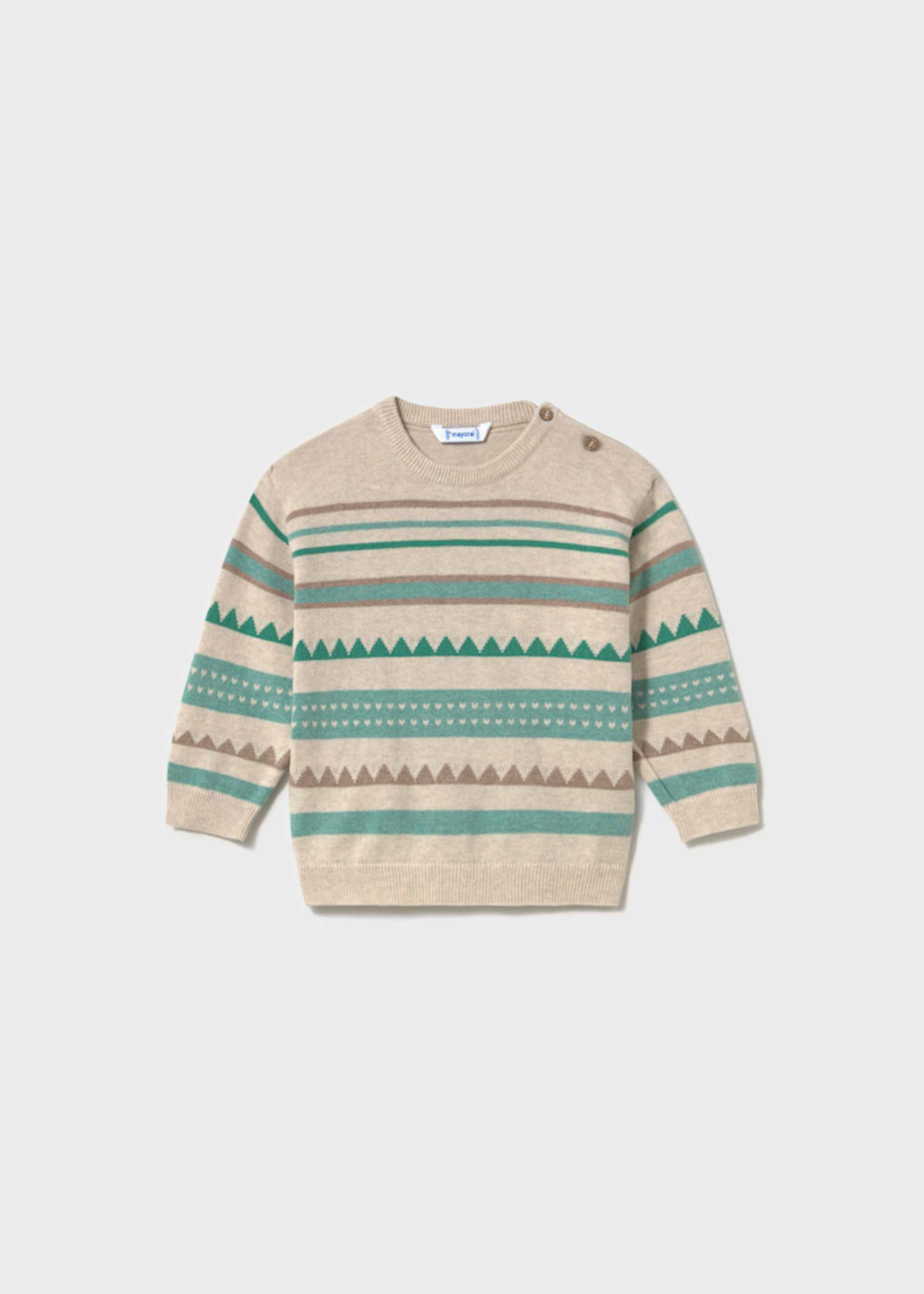 Baby block-pattern jumper