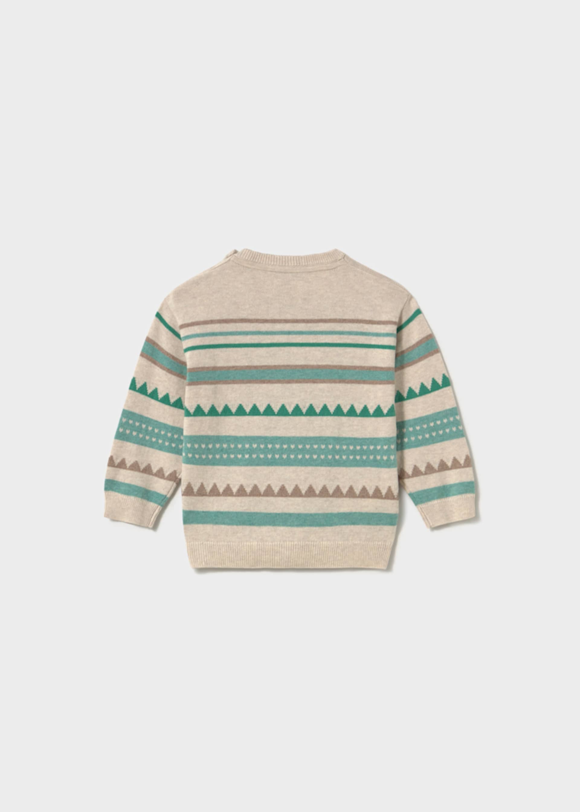 Baby block-pattern jumper