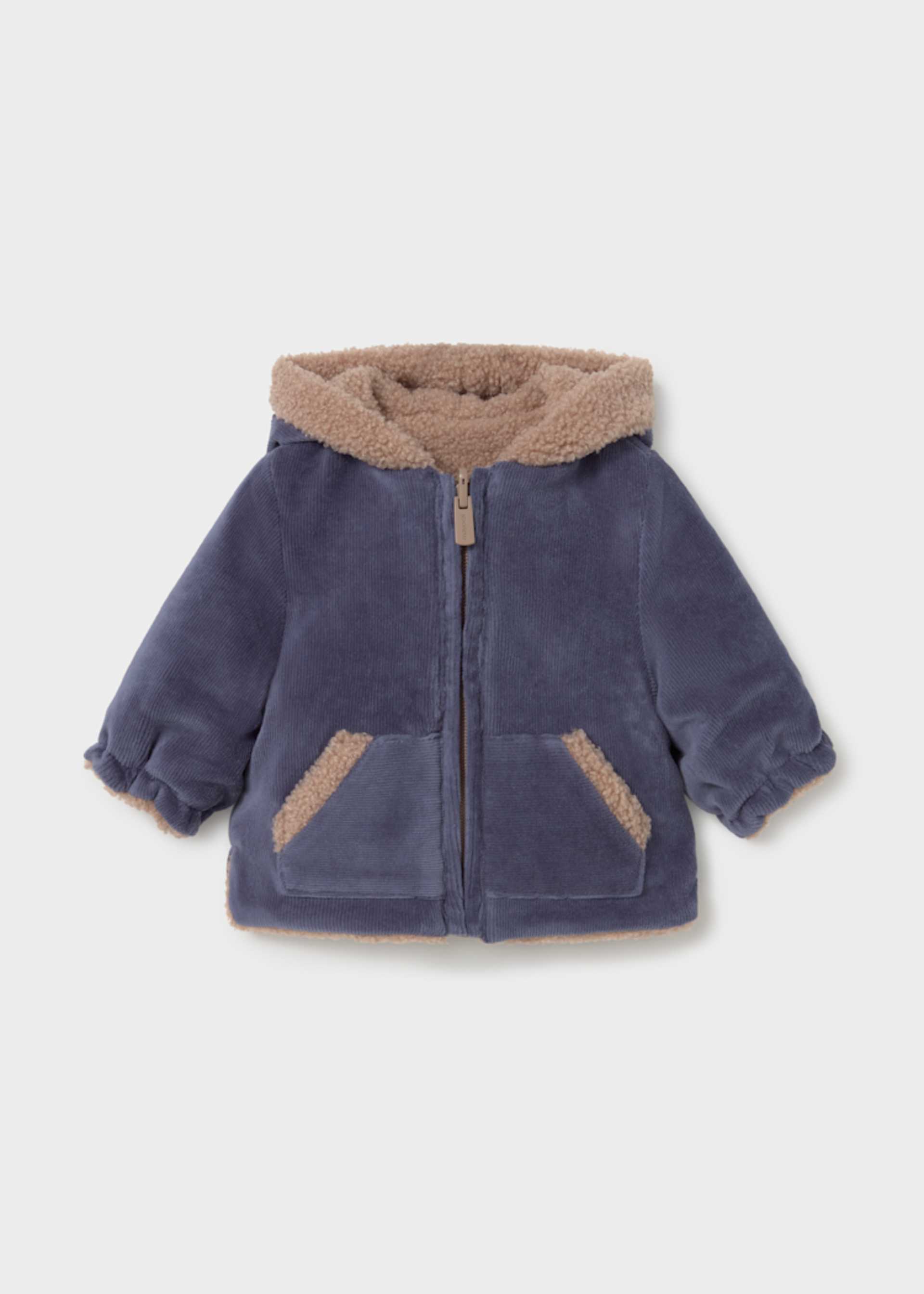 Newborn reversible fur jacket