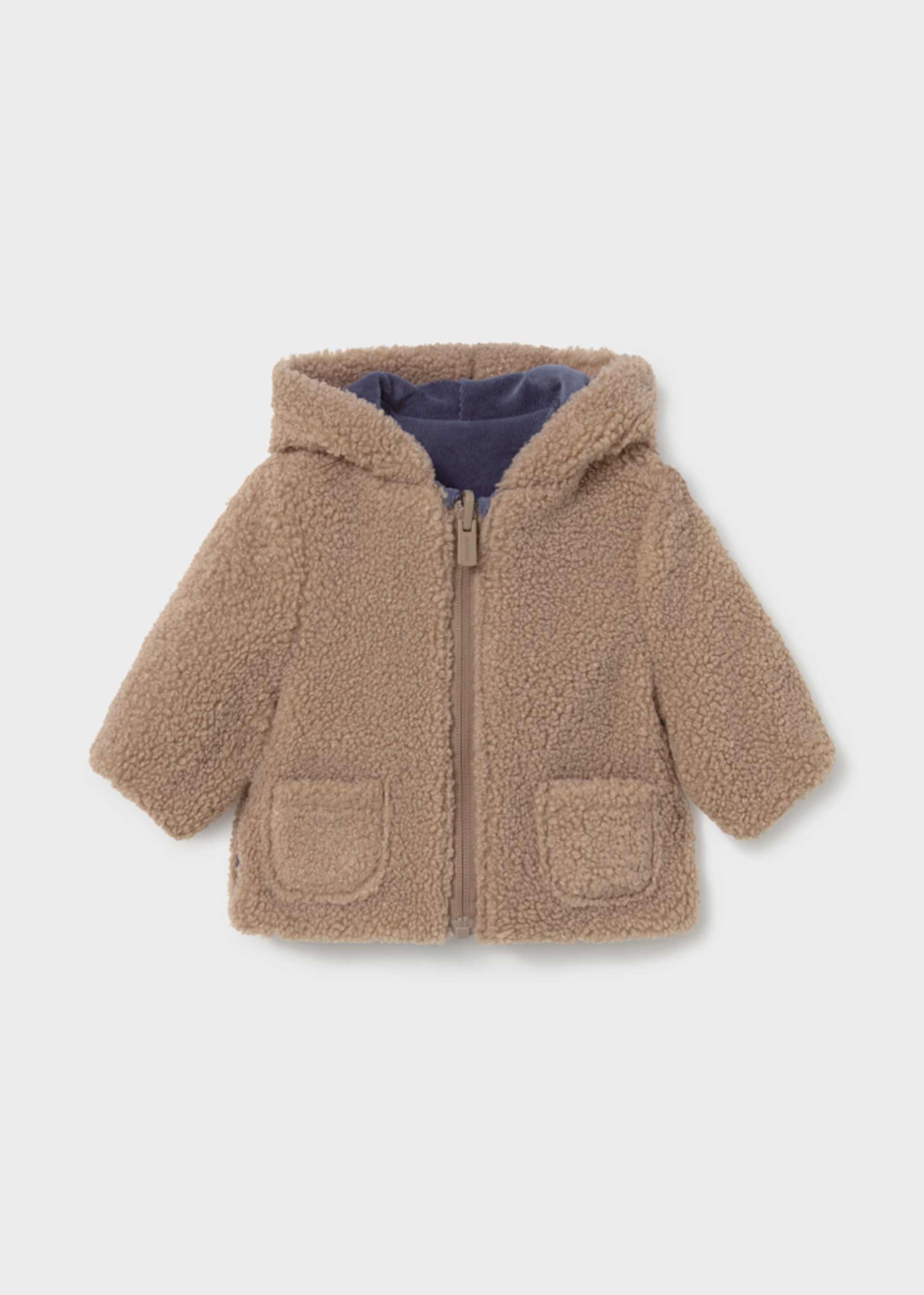 Newborn reversible fur jacket