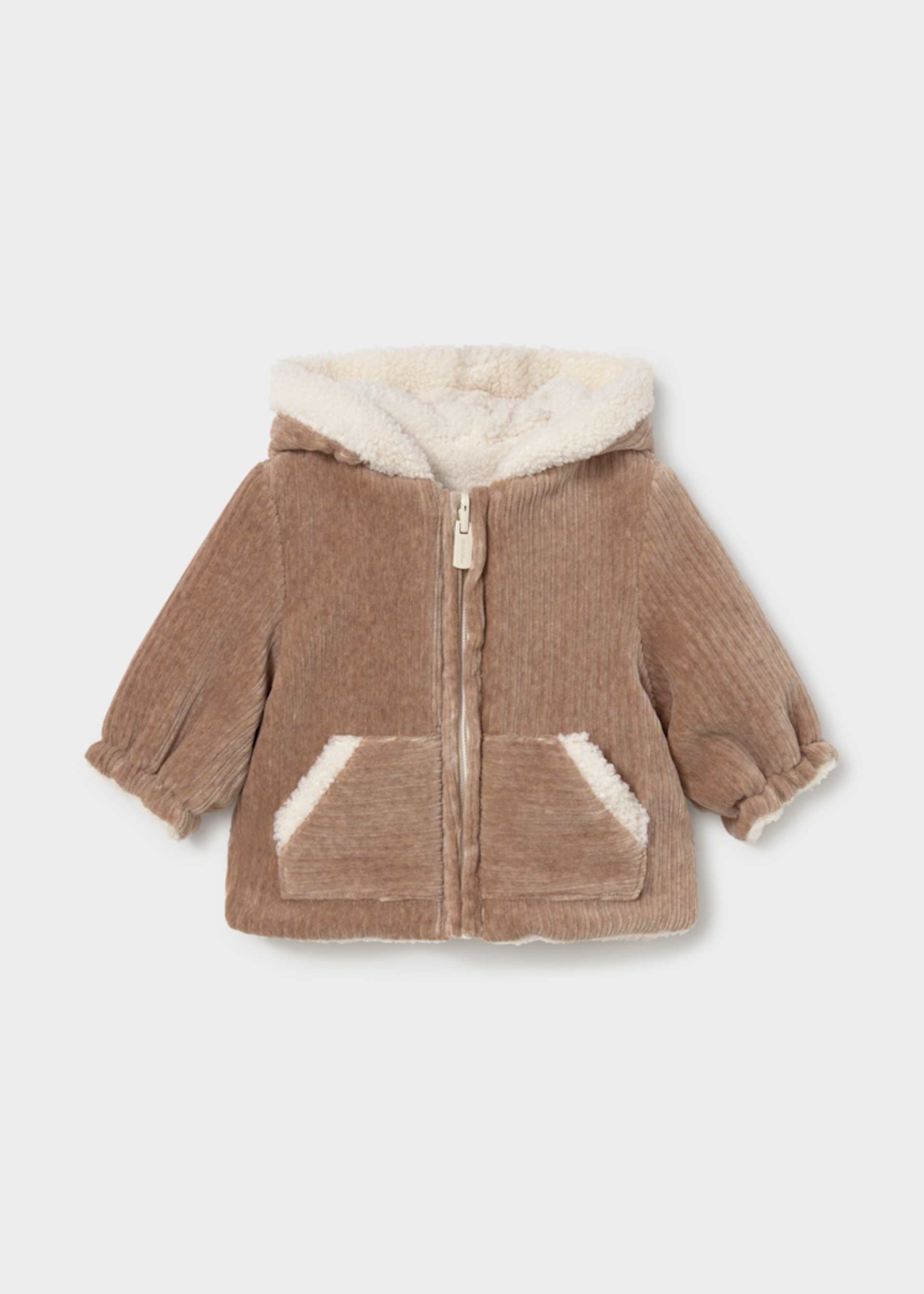 Newborn reversible fur jacket
