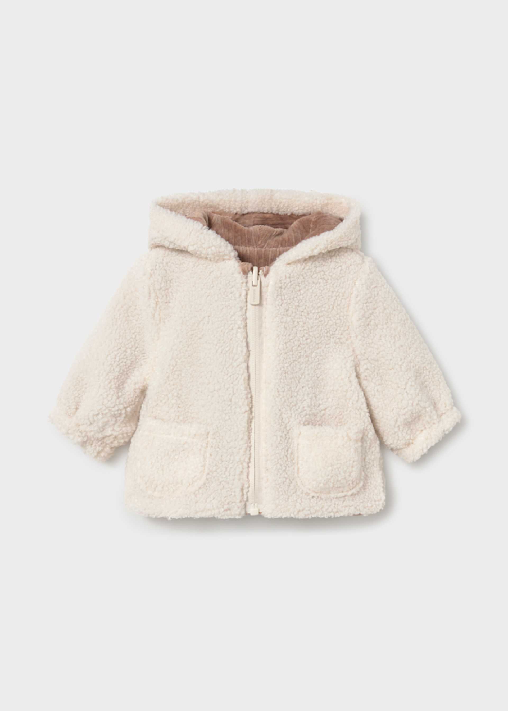 Newborn reversible fur jacket