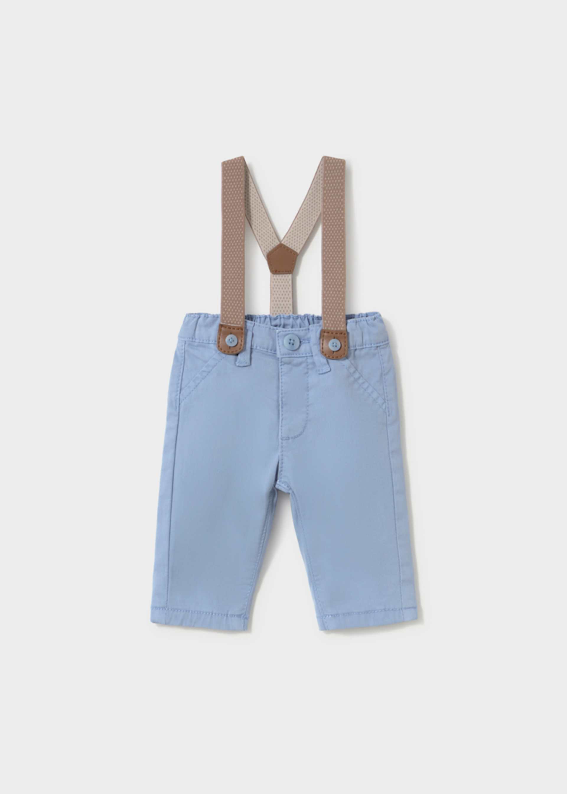 Pantalone lungo con bretelle neonato