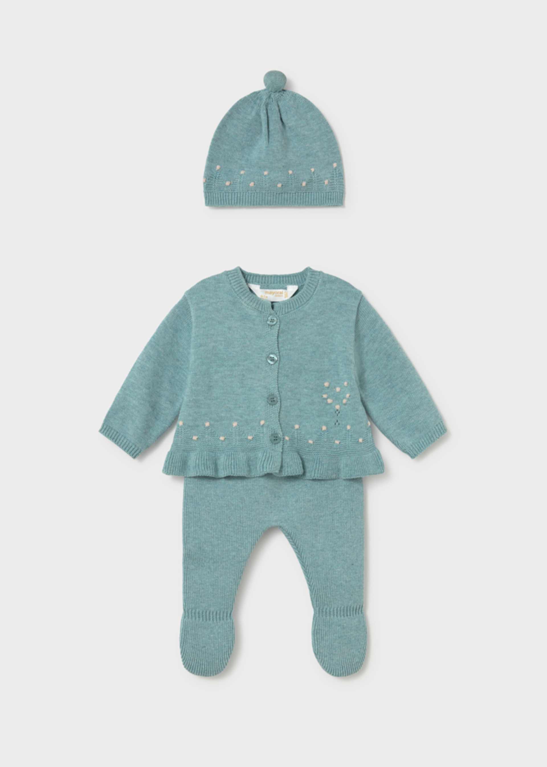 Newborn Girl Pants and Cardigan Set