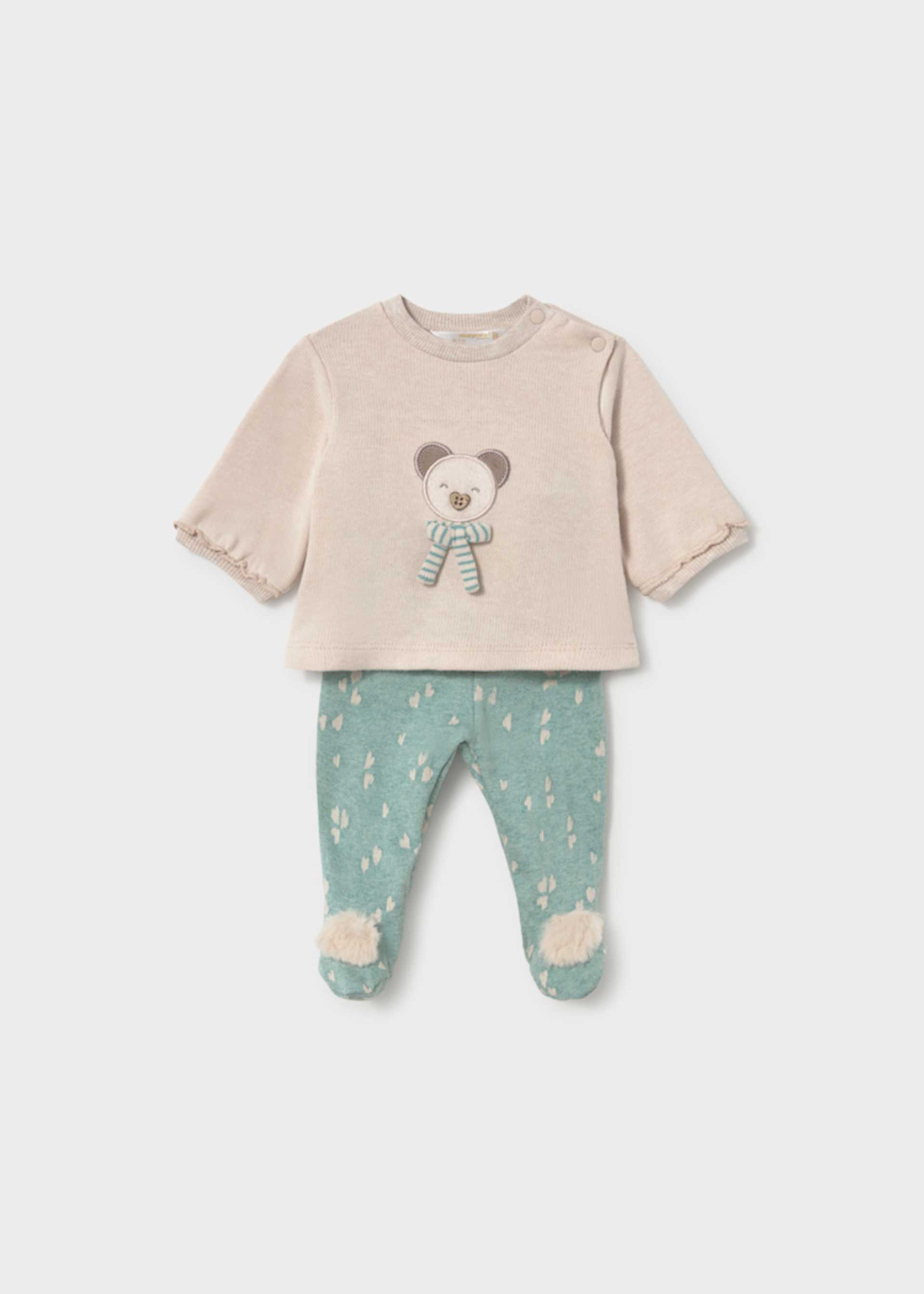 Newborn Girl Pants and Sweatshirt Set