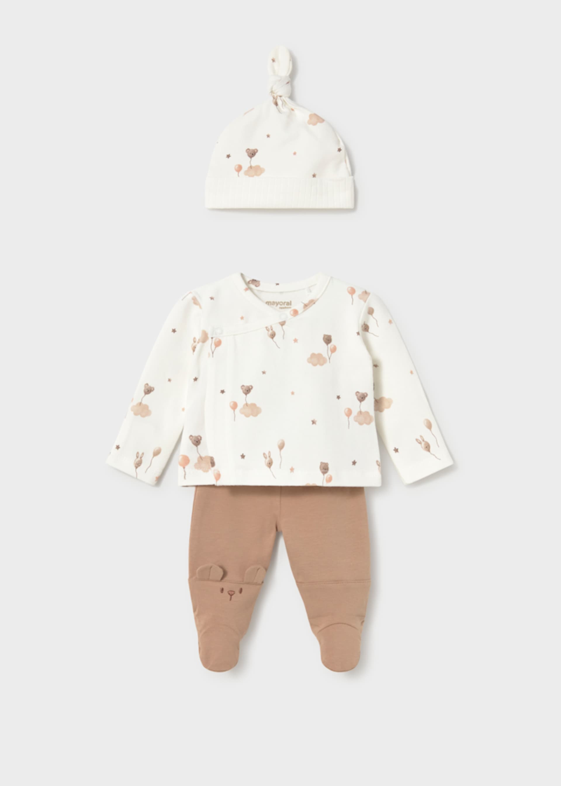 Conjunto 3 piezas polaina recién nacida