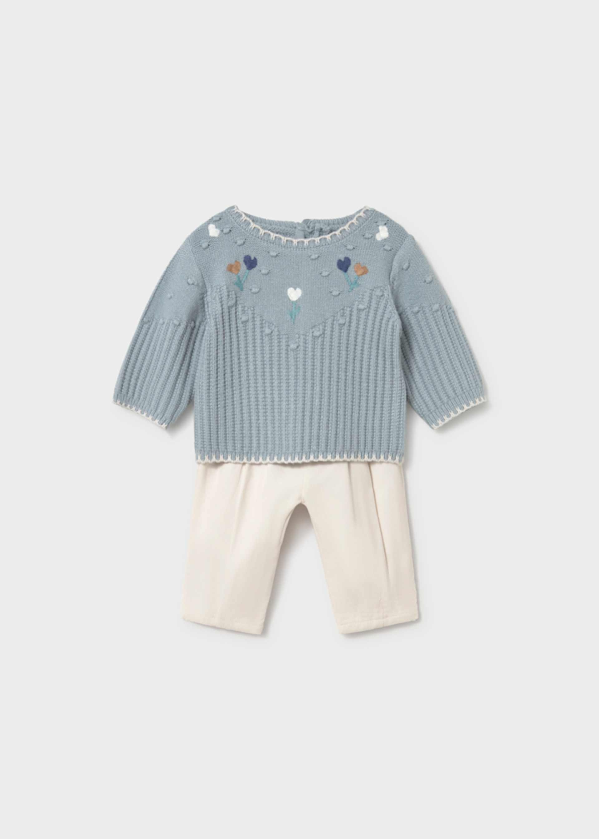 Newborn Girl Pants and Sweater Set Newborn Girl Pants and Sweater Set