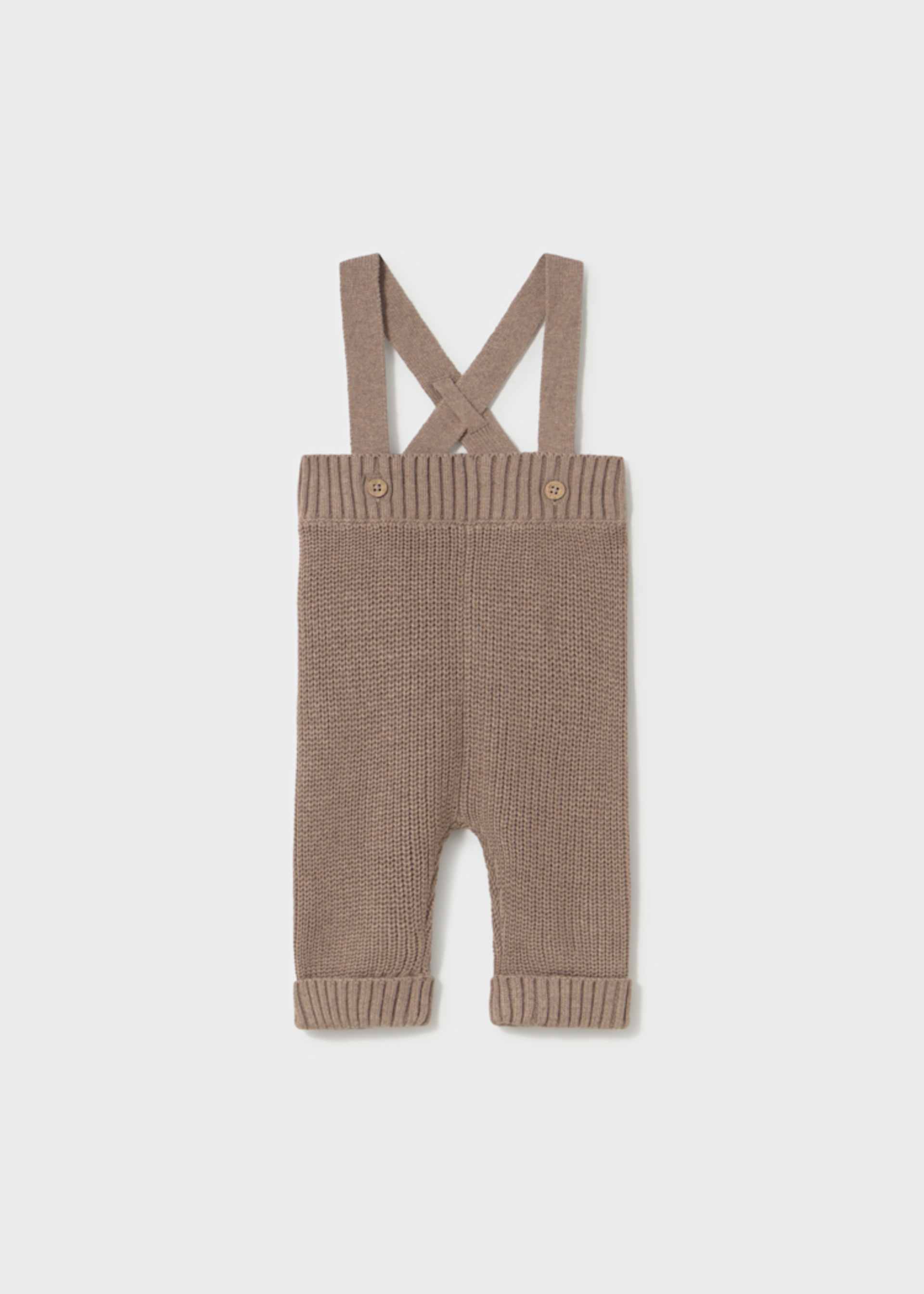 Newborn knit suspender trousers