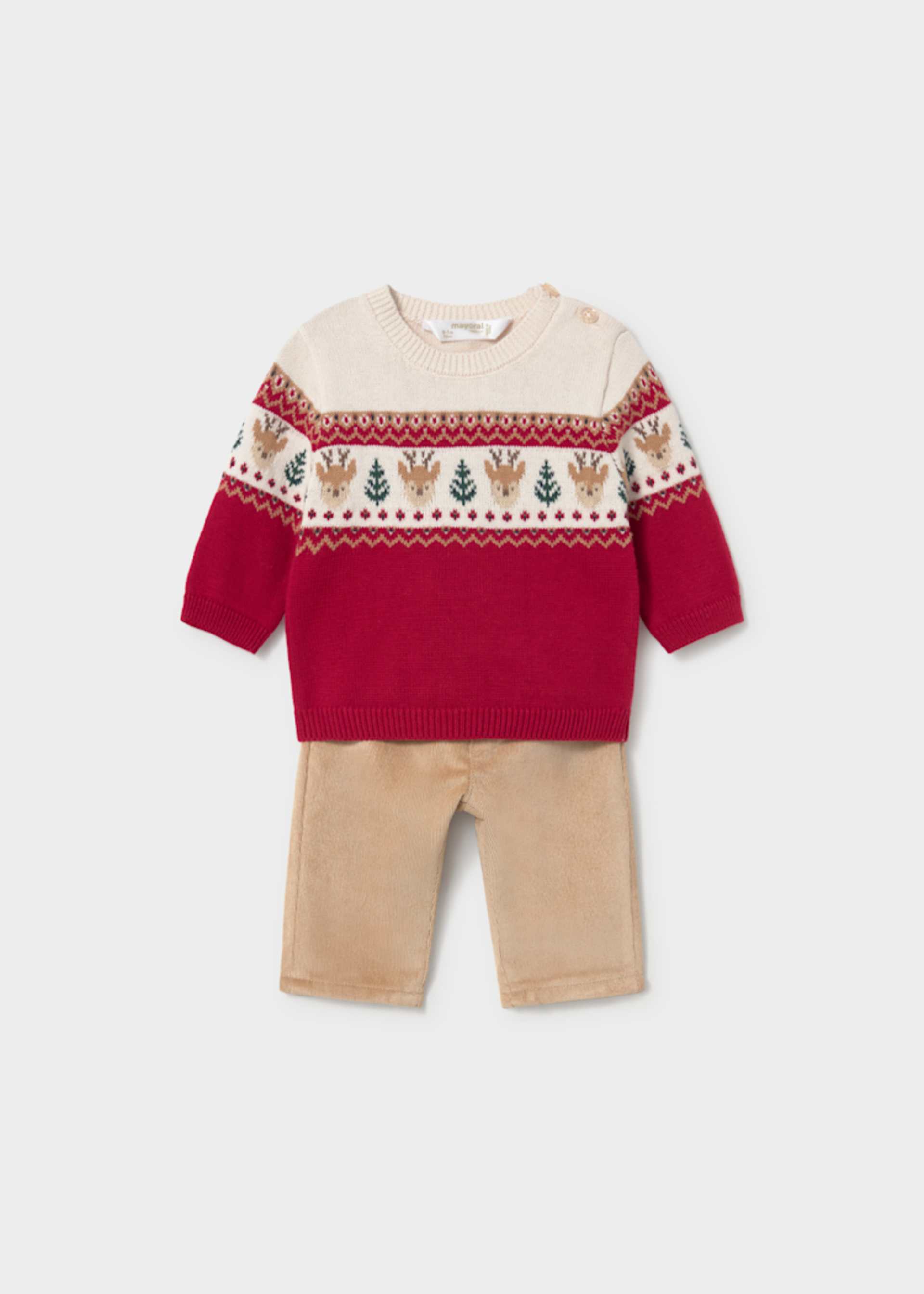 Newborn animal trousers and jumper set Newborn animal trousers and jumper set