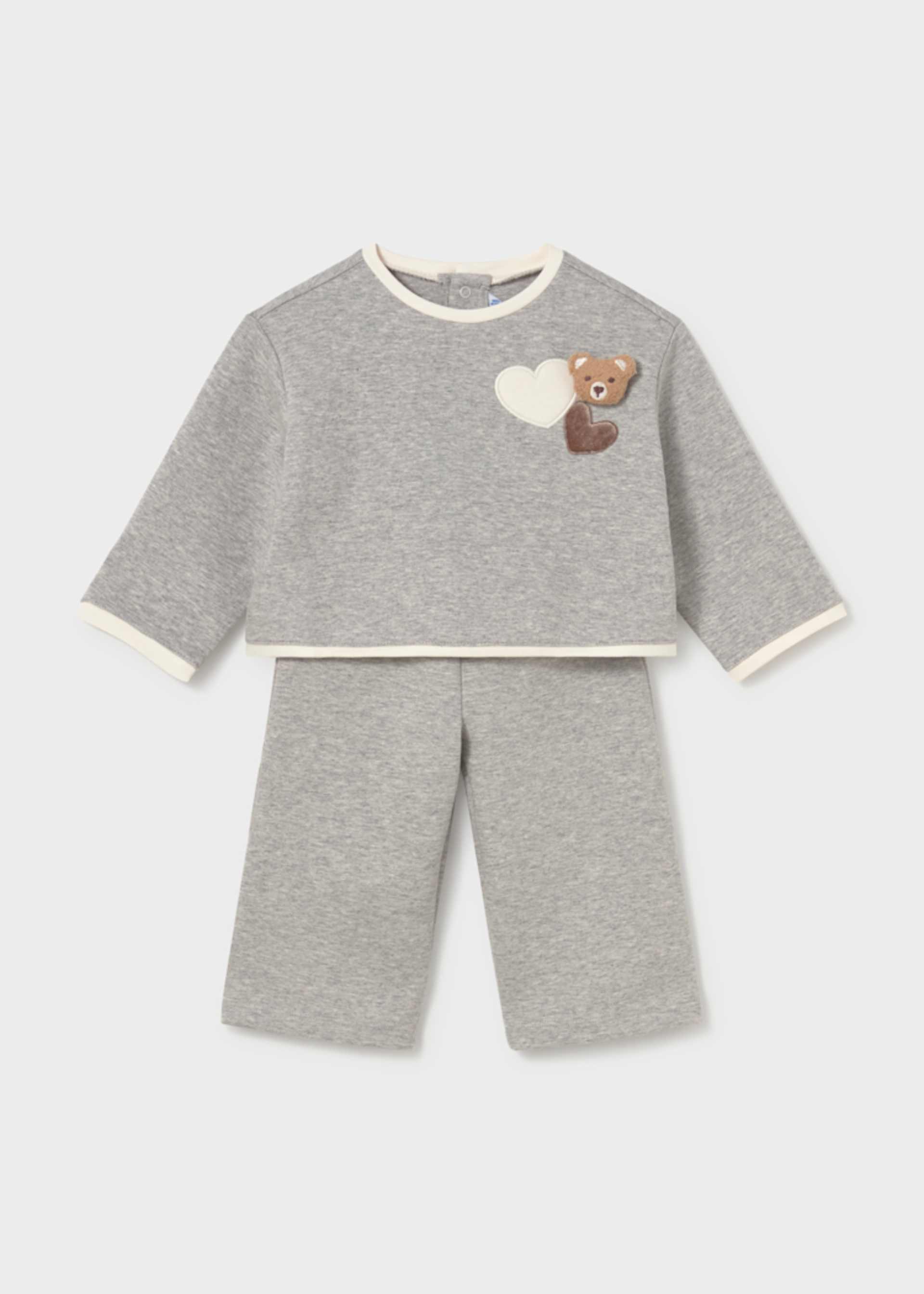 Baby embroidered trousers and jumper set