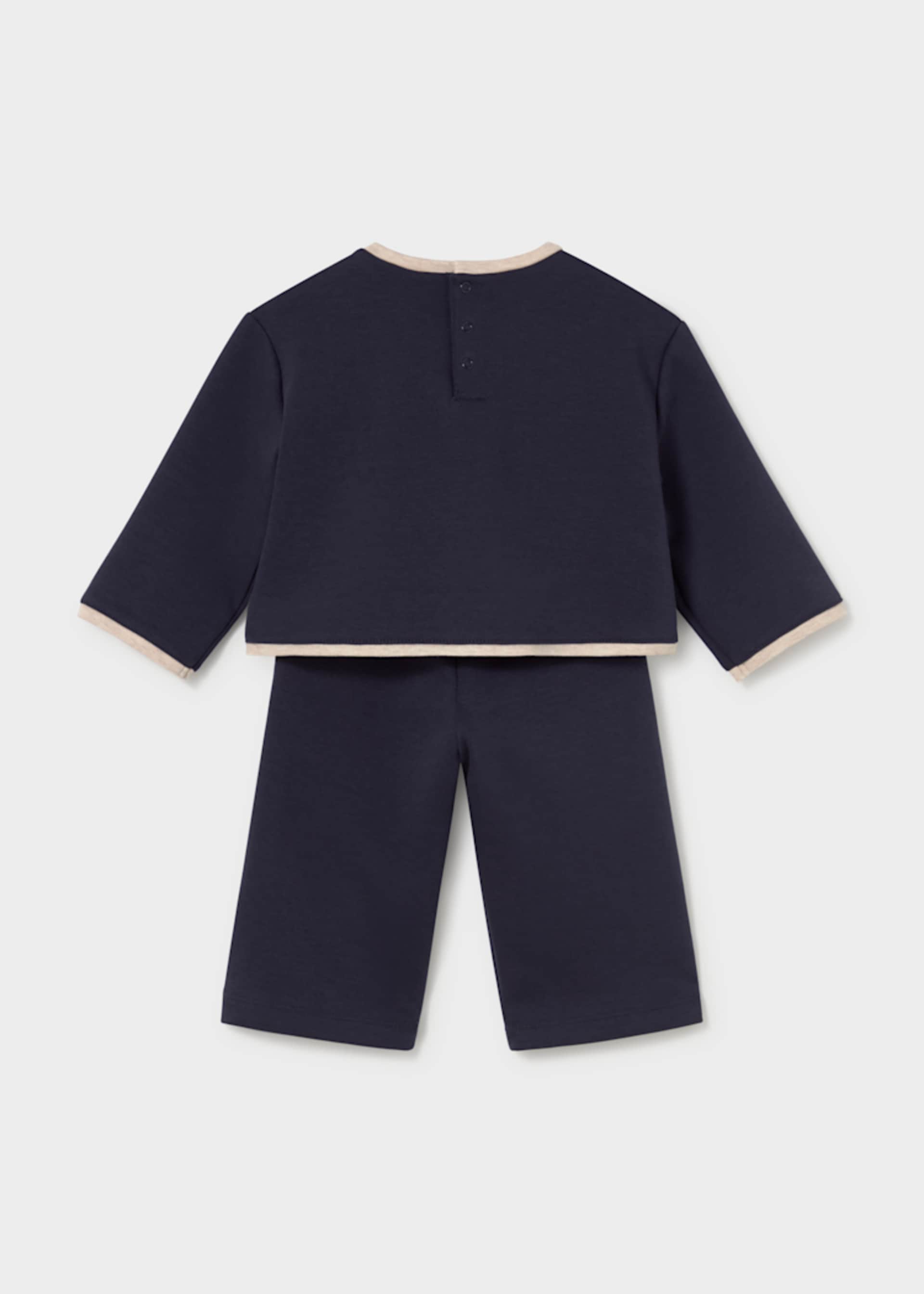 Baby embroidered trousers and jumper set
