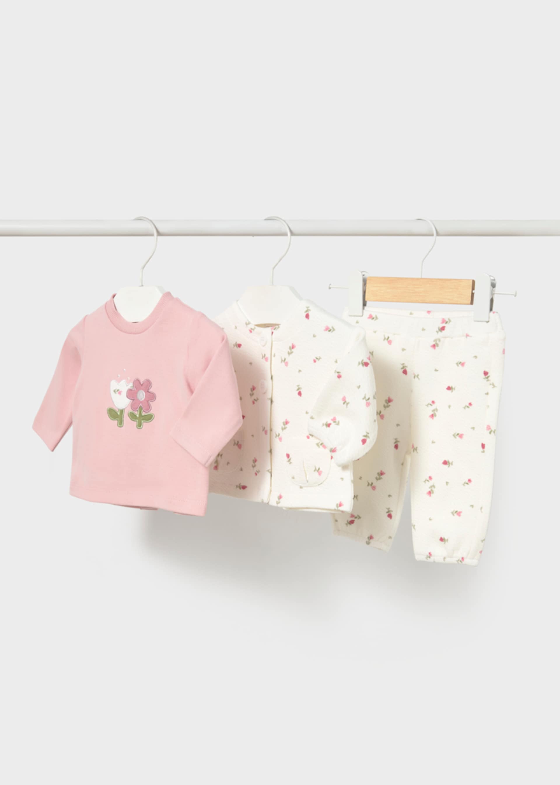 Newborn girl 3-piece tracksuit