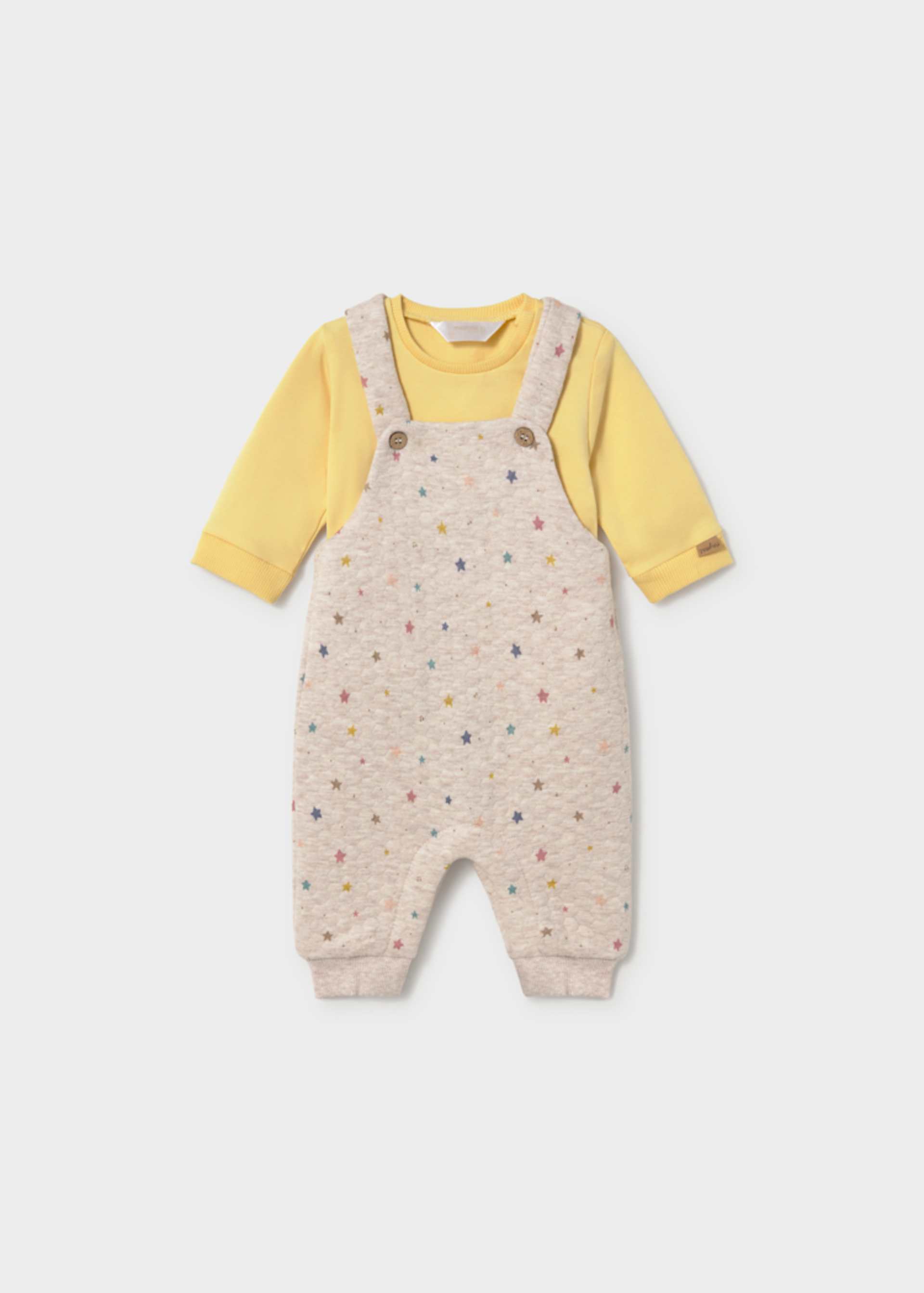 Newborn boy print dungarees and t-shirt set Newborn boy print dungarees and t-shirt set