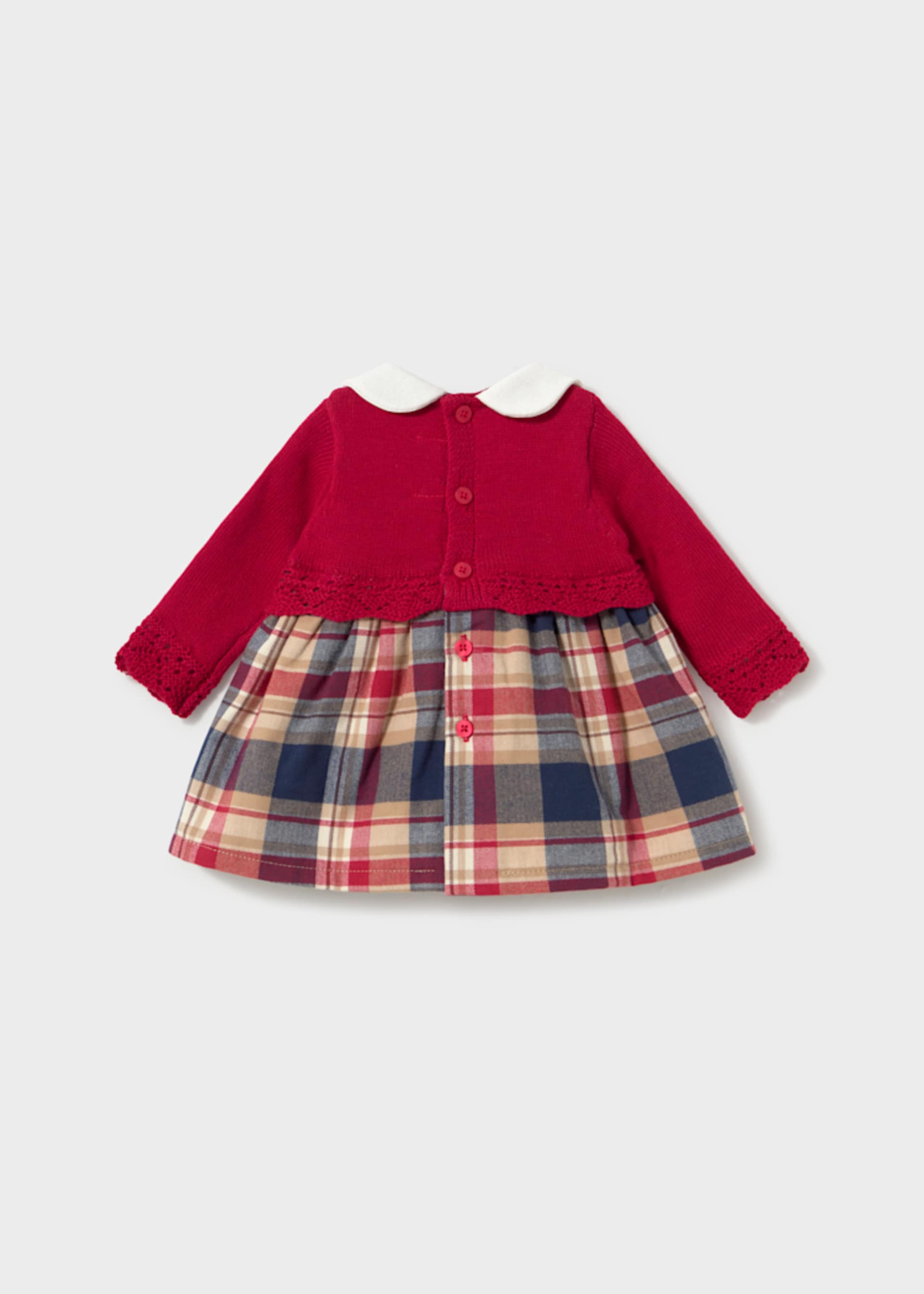 Vestido tricô combinado recém nascida Vestido tricô combinado recém nascida