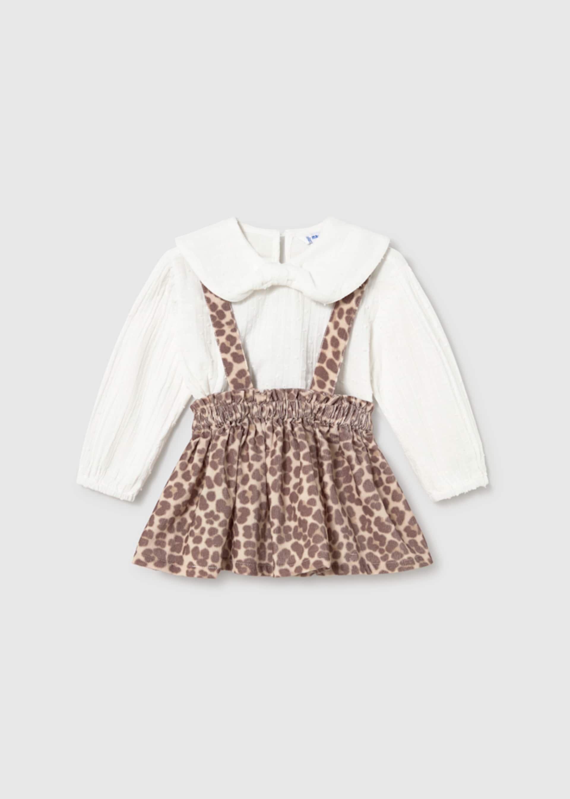 Baby Dungarees Skirt and Blouse Set