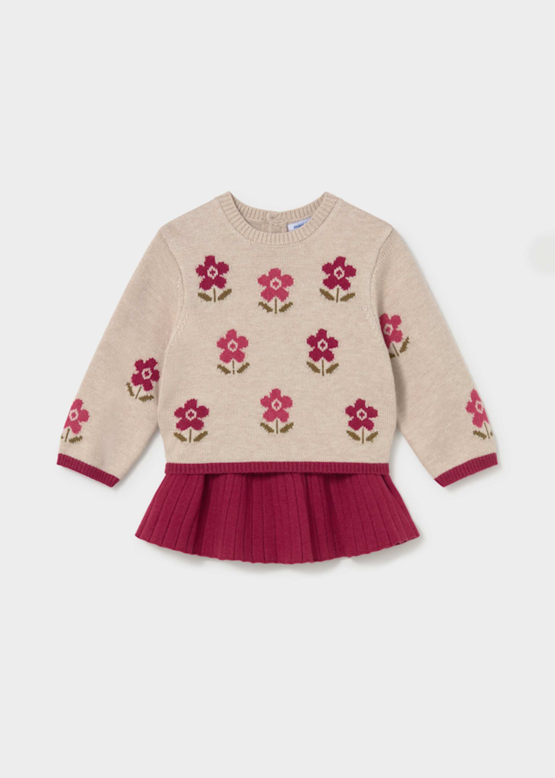 Ensemble jupe et pull en intarsia bébé Ensemble jupe et pull en intarsia bébé