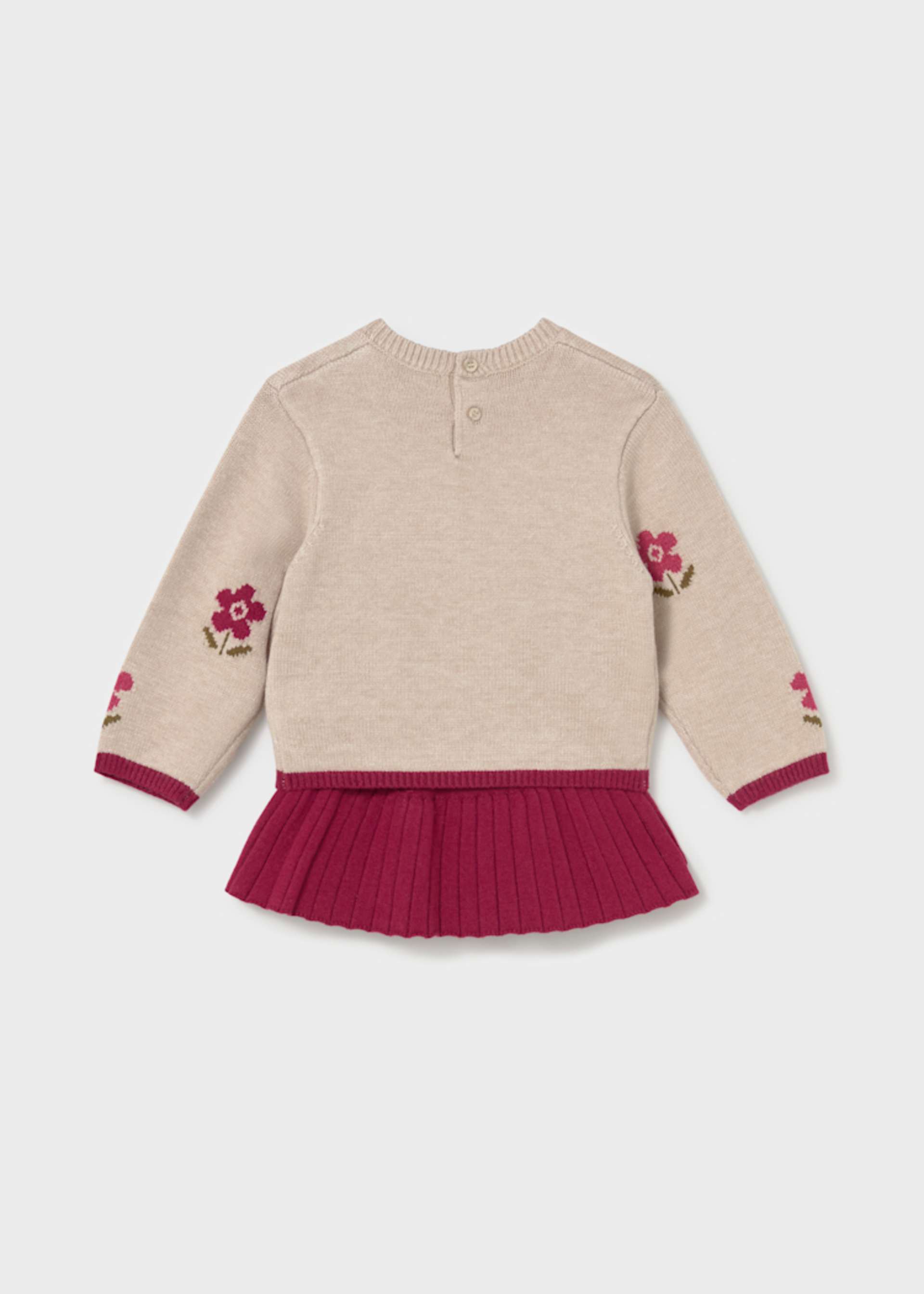 Ensemble jupe et pull en intarsia bébé