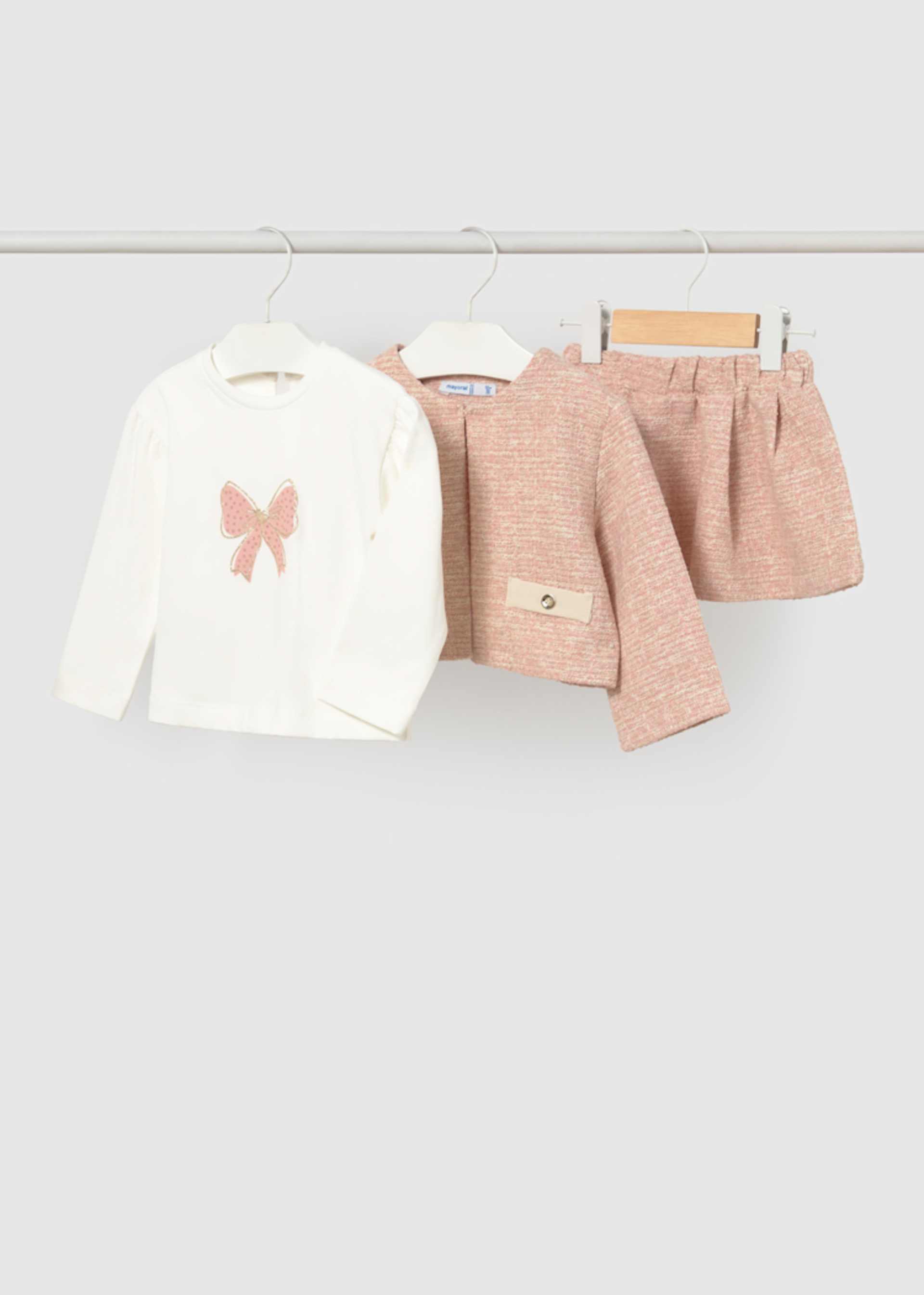 Conjunto 3 peças laço bebé