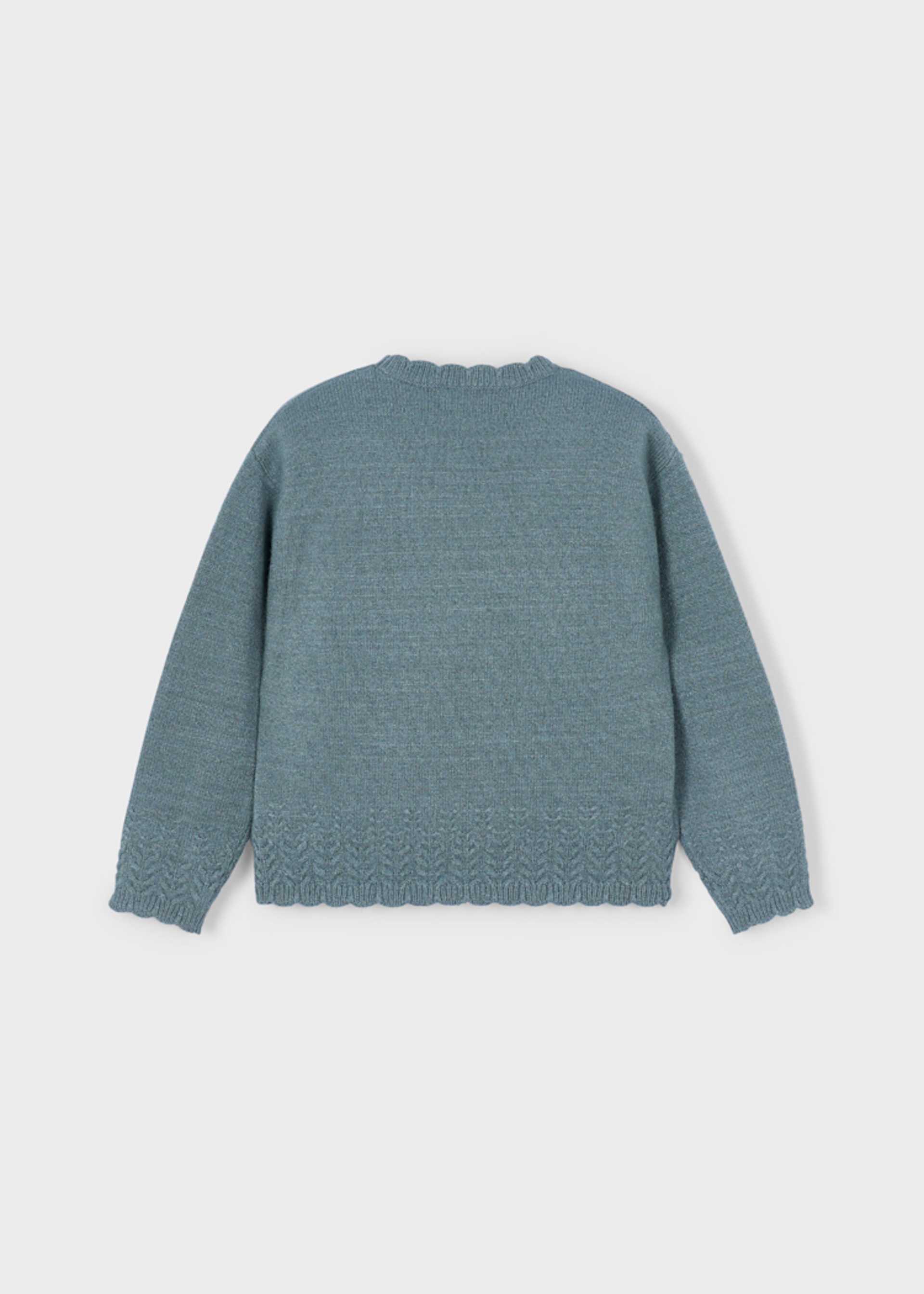 Pull en maille uni fille