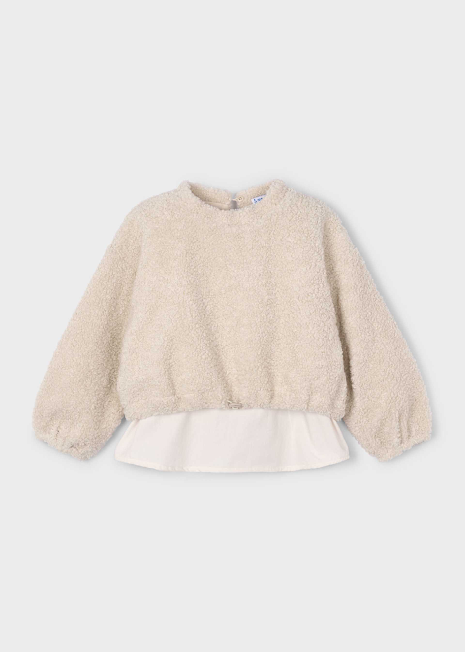Girls combined wool jumper