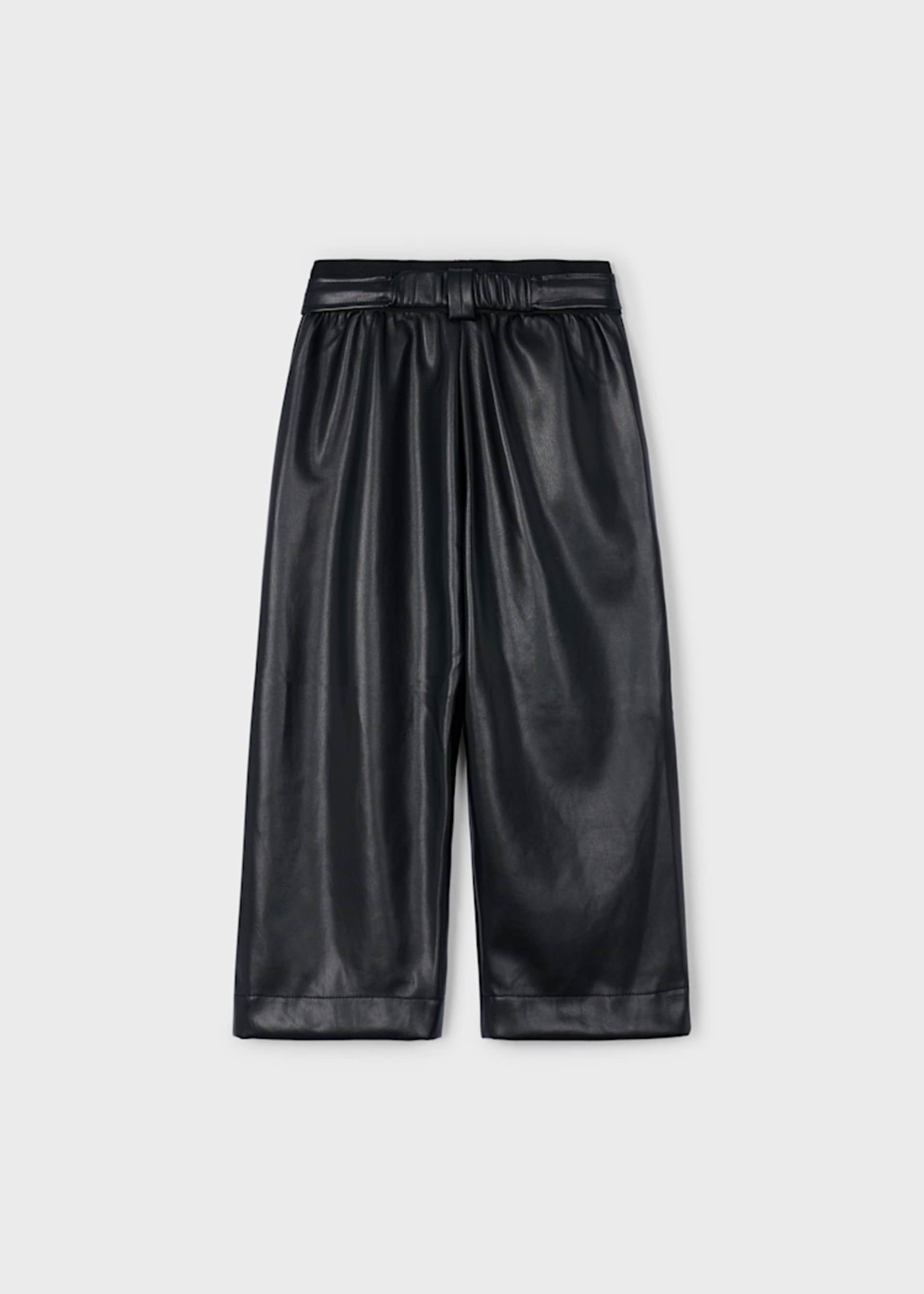 Kunstlederhose mit Gürtel Mädchen