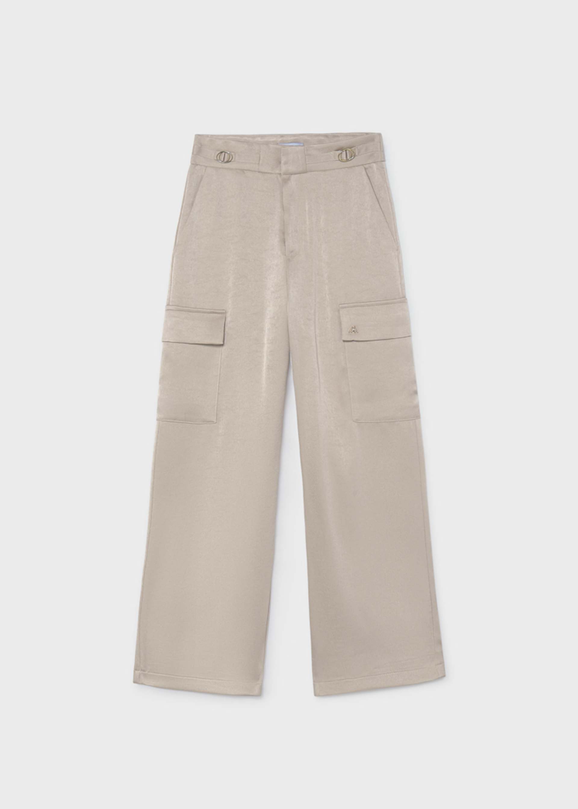 Pantalone cargo satinato ragazza Pantalone cargo satinato ragazza
