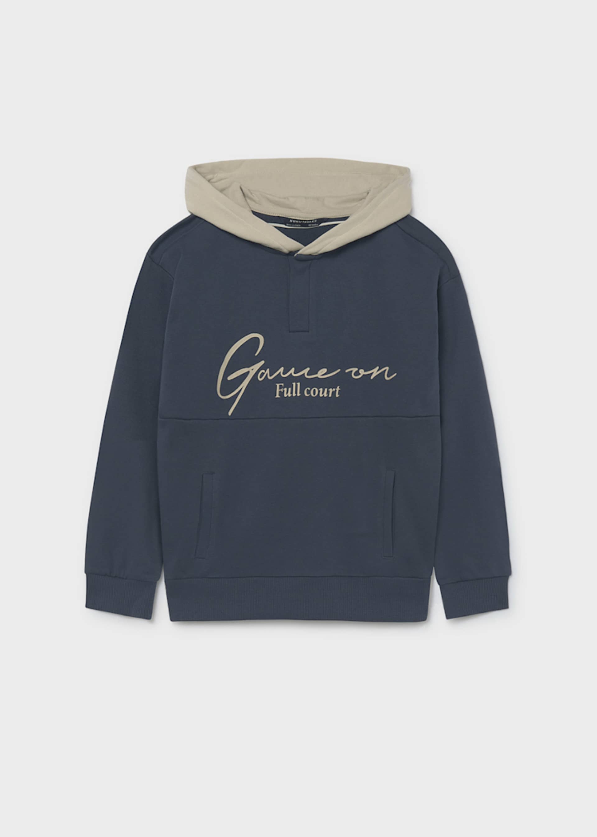 Boys' screen-printed hooded sweatshirt