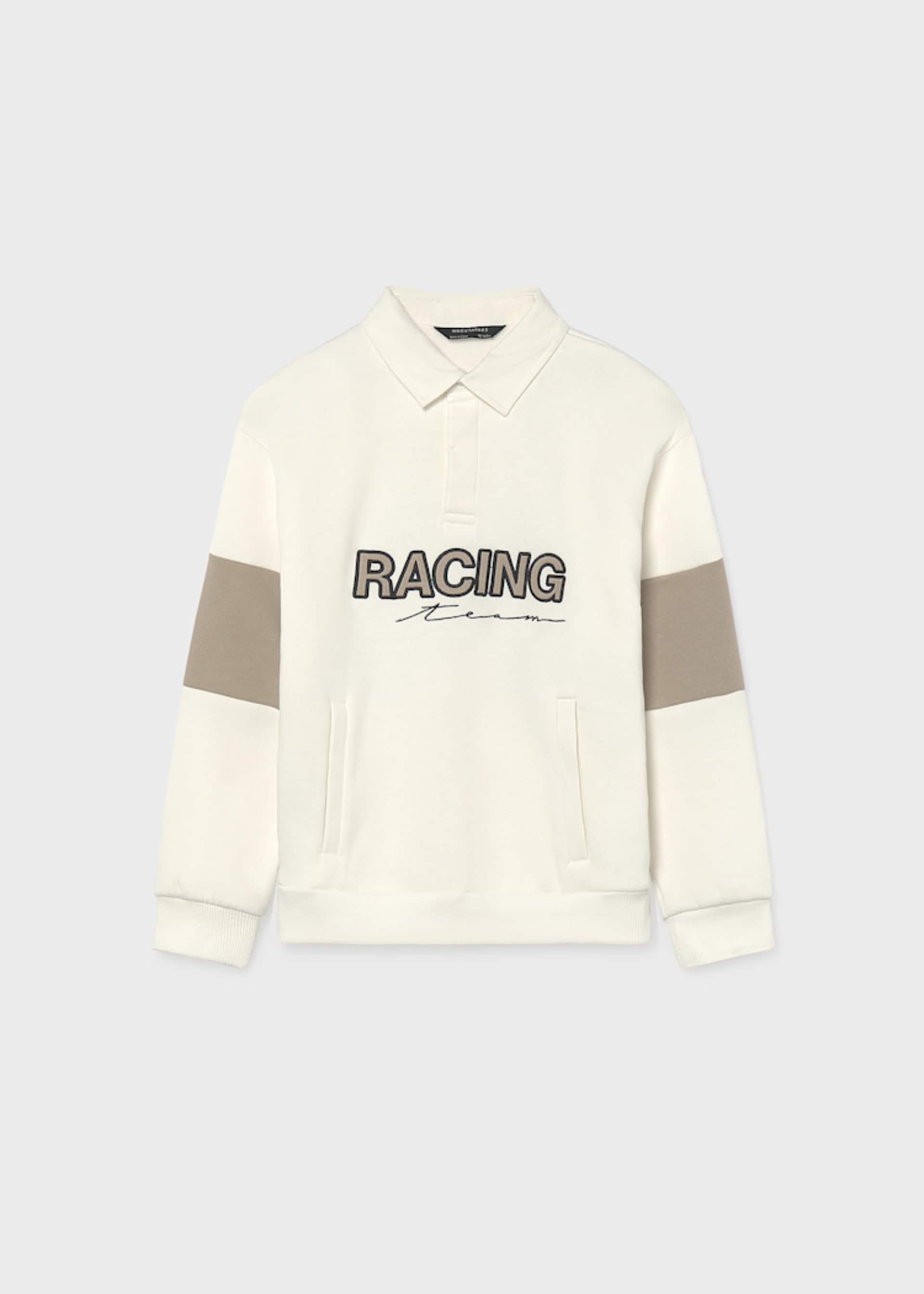 Sweatshirt Polokragen bestickt Teenager Jungen