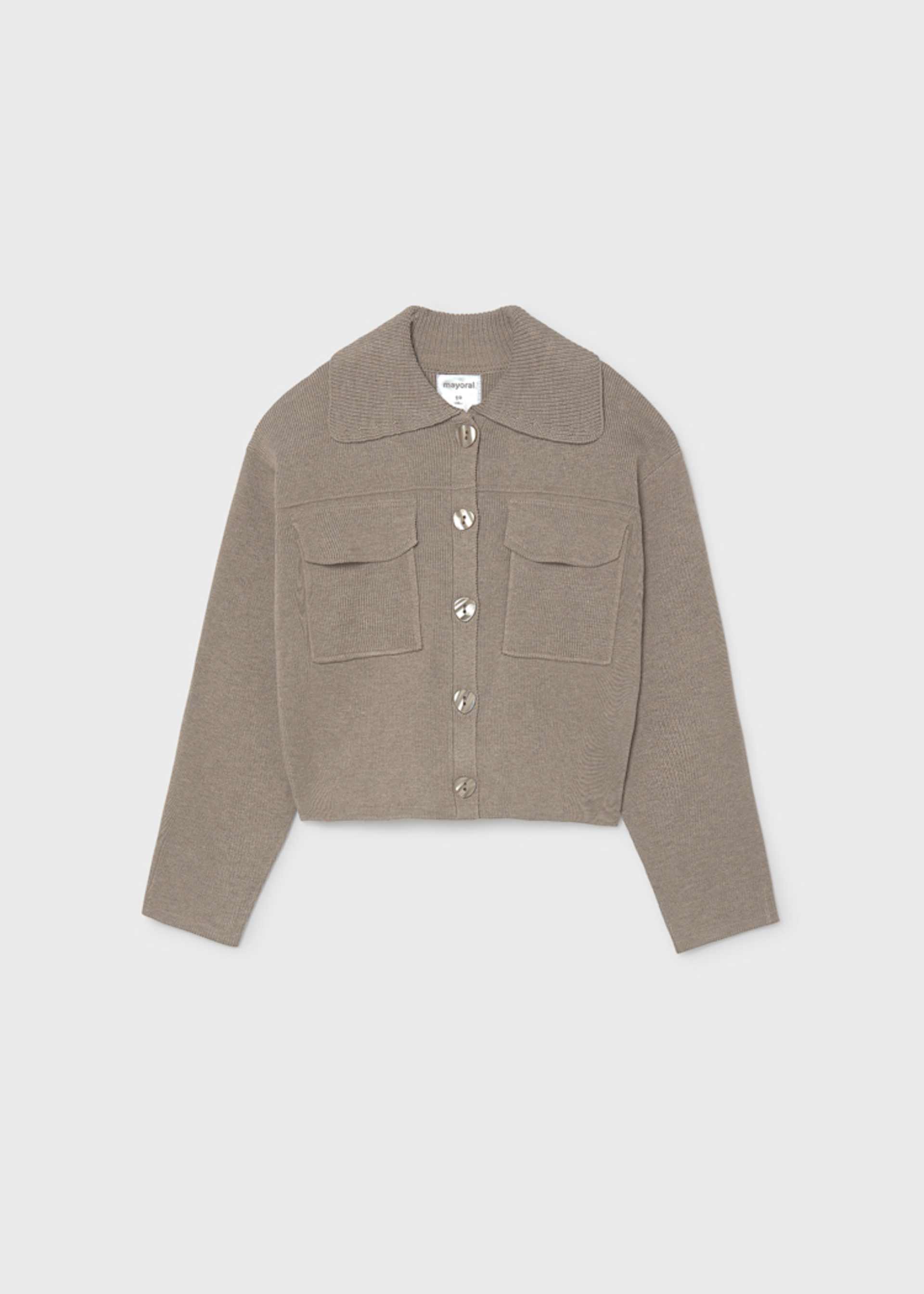 Girl Knit Jacket With Pockets